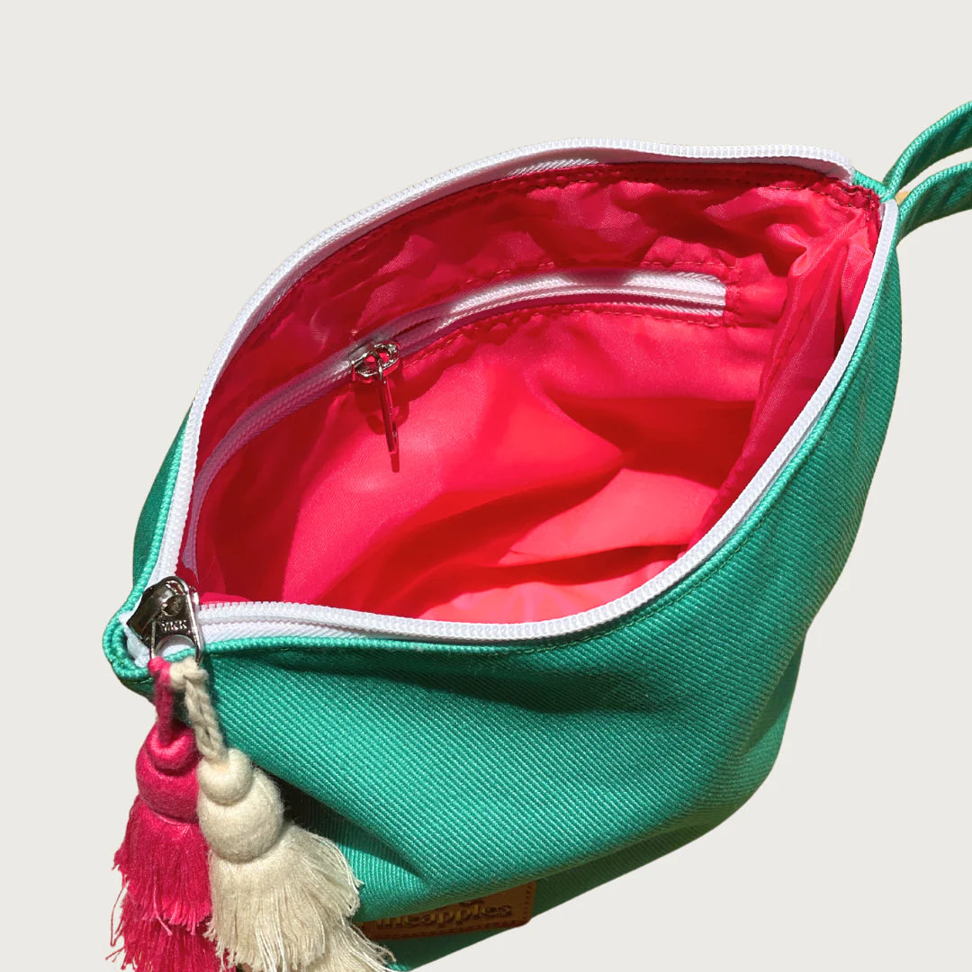 Palms & Pineapples Green Pouch Bag