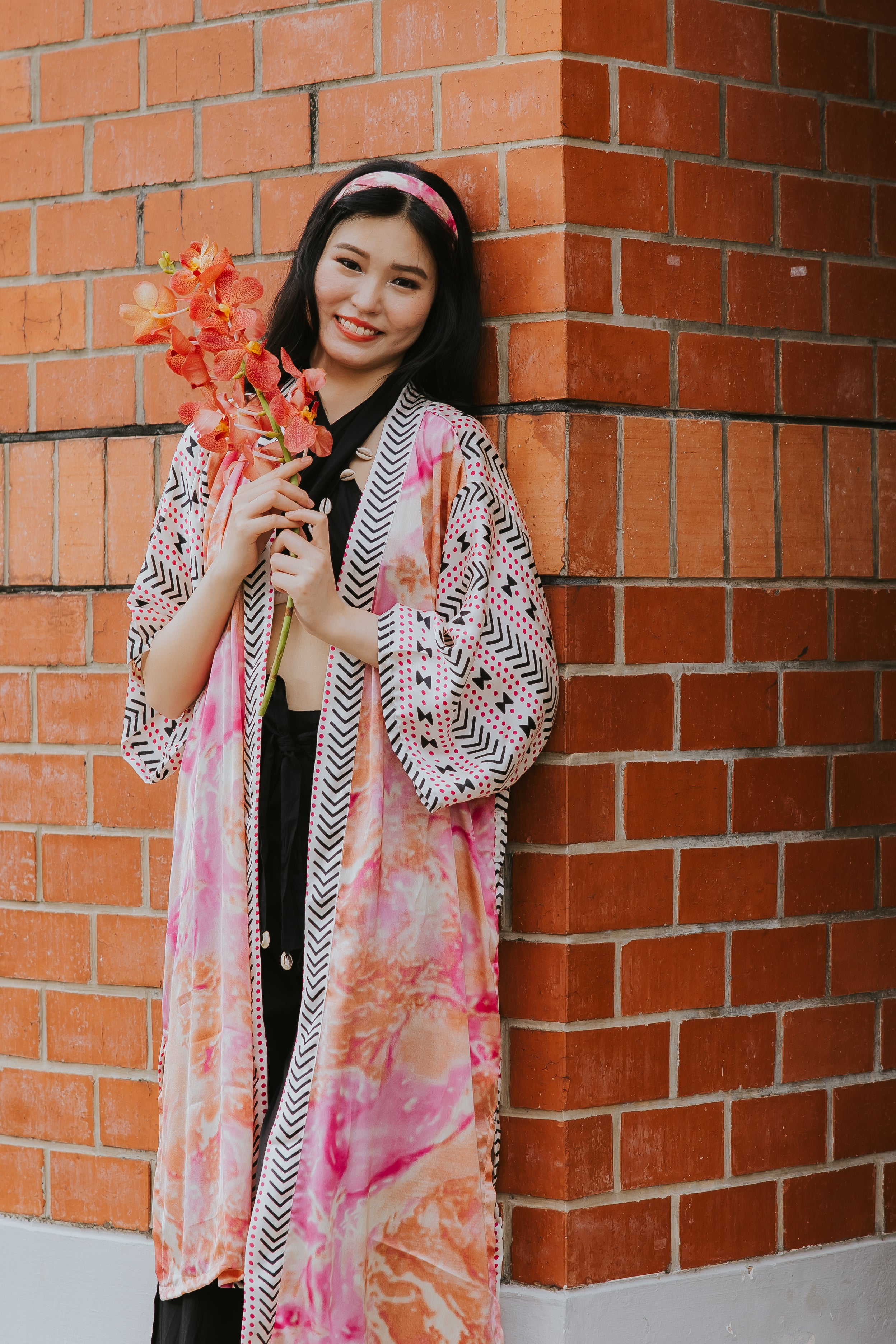 Raja Rani La Vacanza Kimono - Graphic Pink