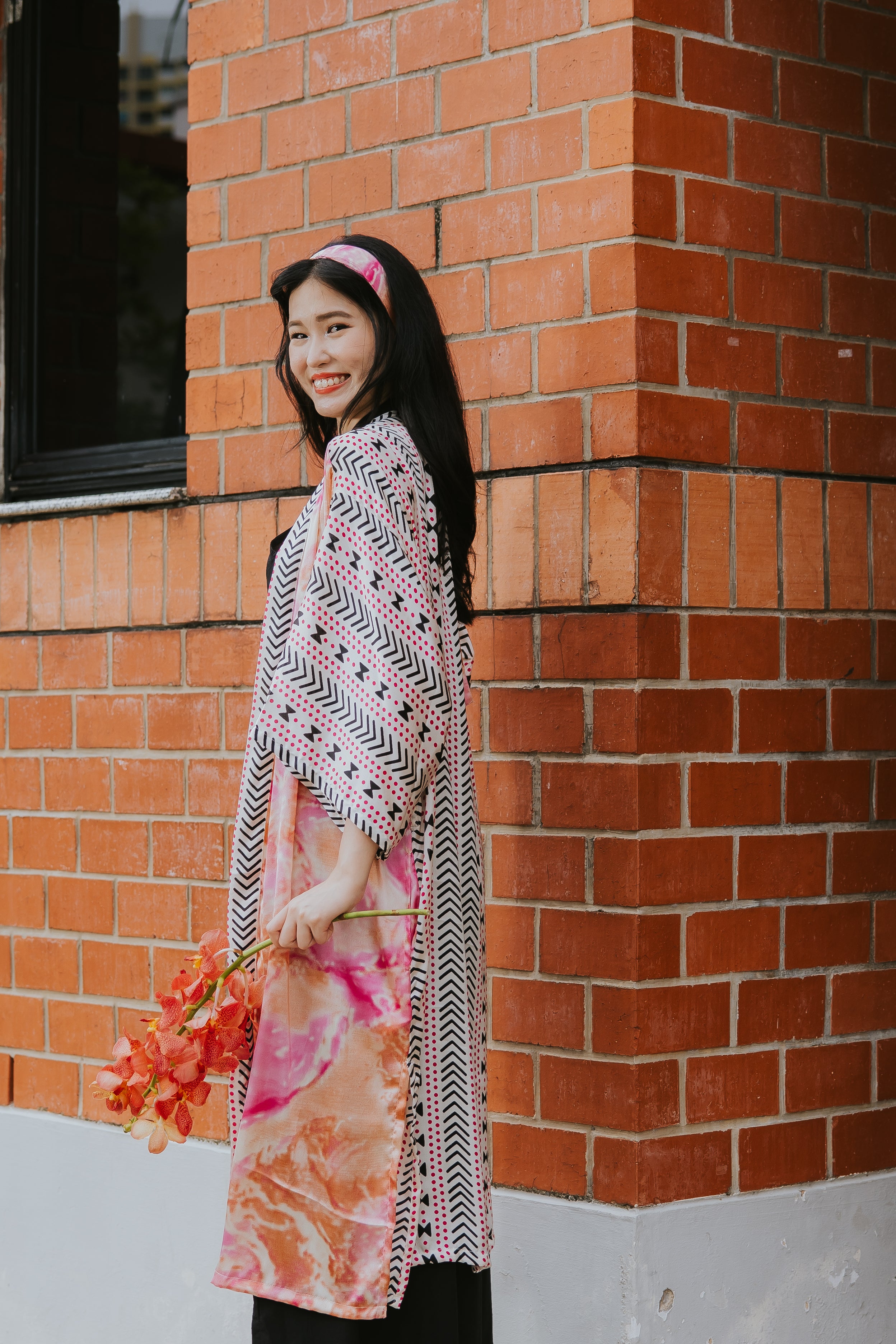 Raja Rani La Vacanza Kimono - Graphic Pink