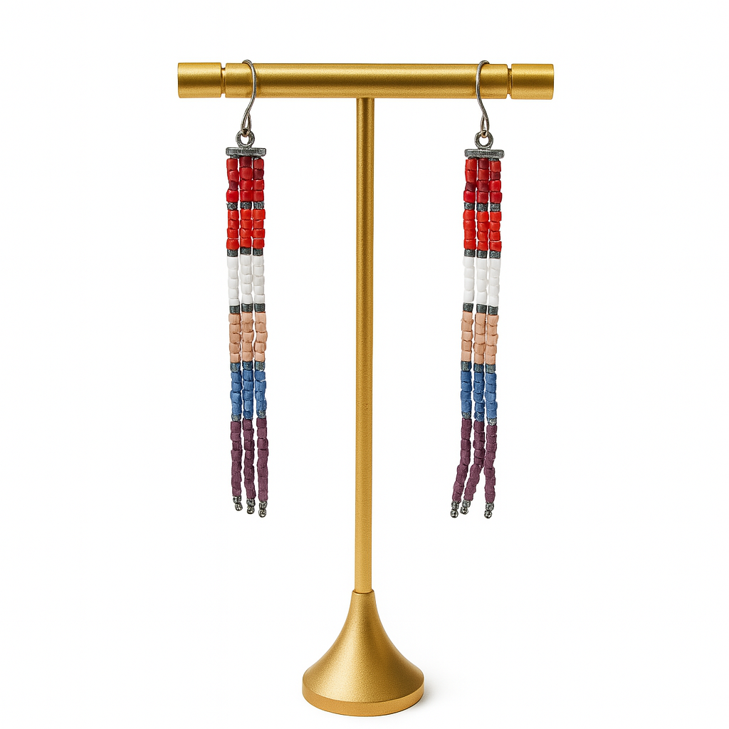 Pantala Clarus 4 Strand Earrings