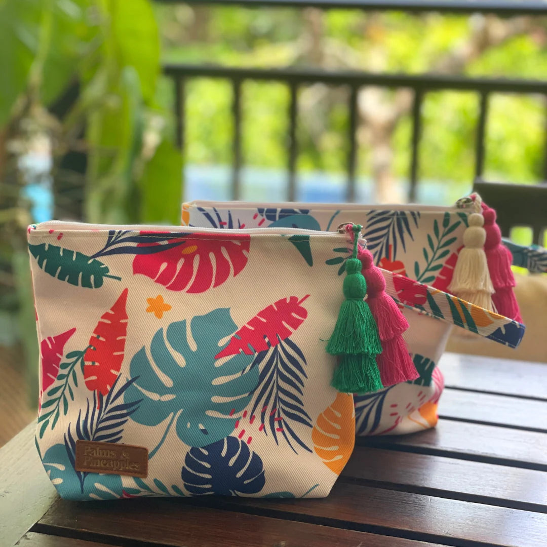 Palms & Pineapples Tropical Pouch Bag