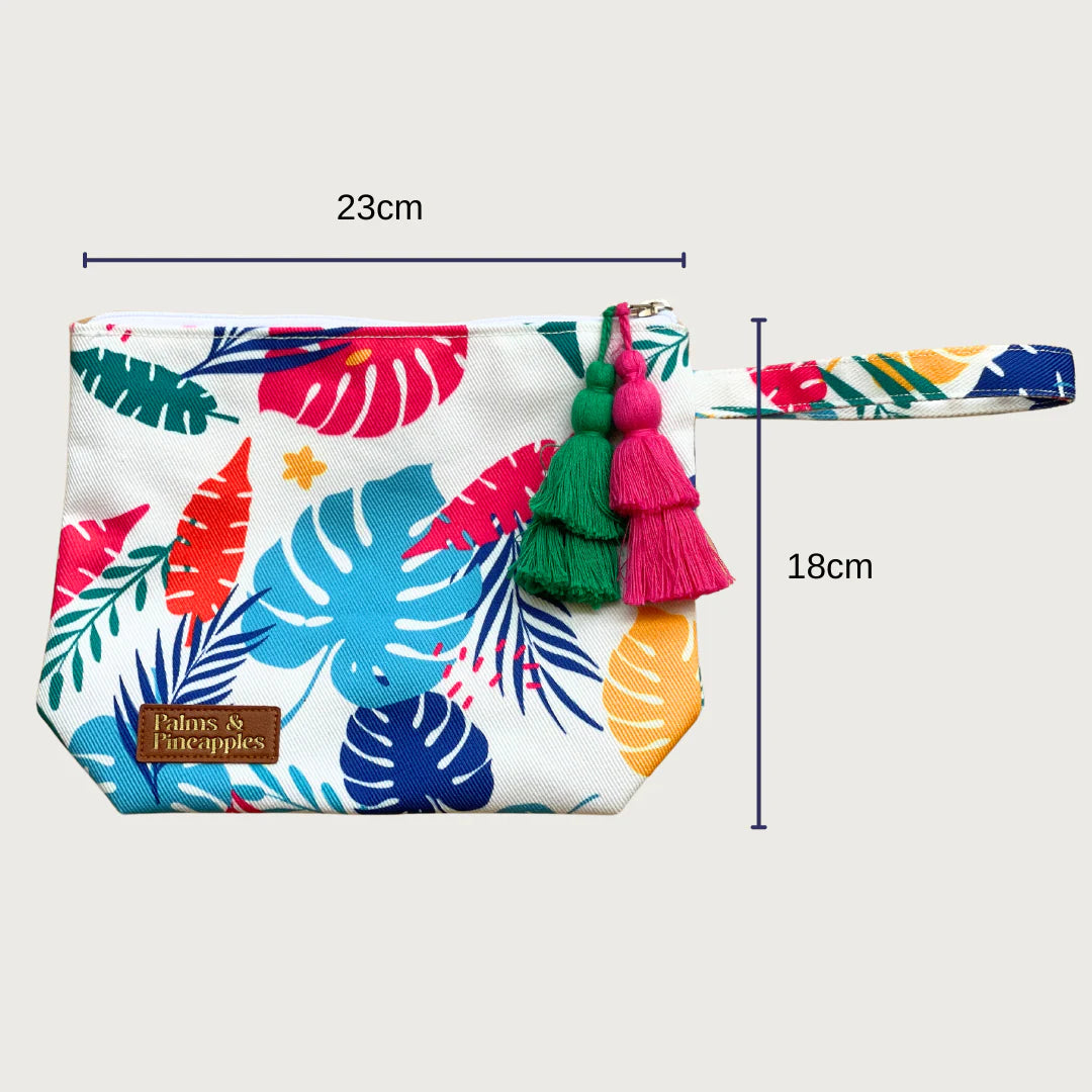 Palms & Pineapples Tropical Pouch Bag