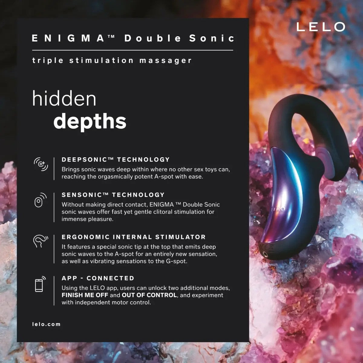 Lelo - Enigma Double Sonic Cyber Black