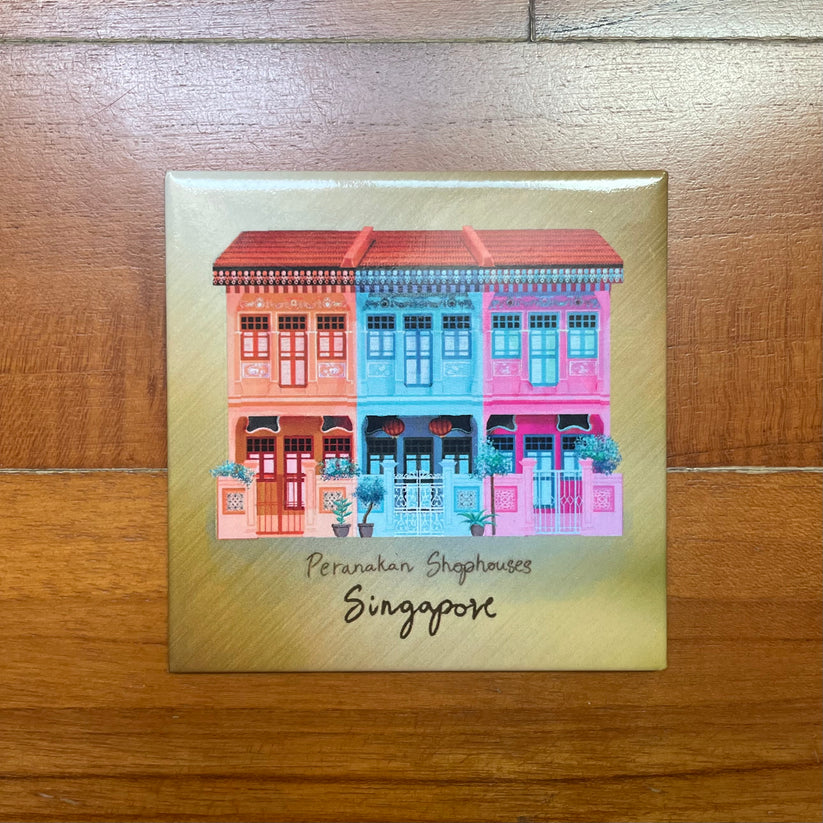 The Crimson Atelier Singapore Icons Magnet - Peranakan Shophouses