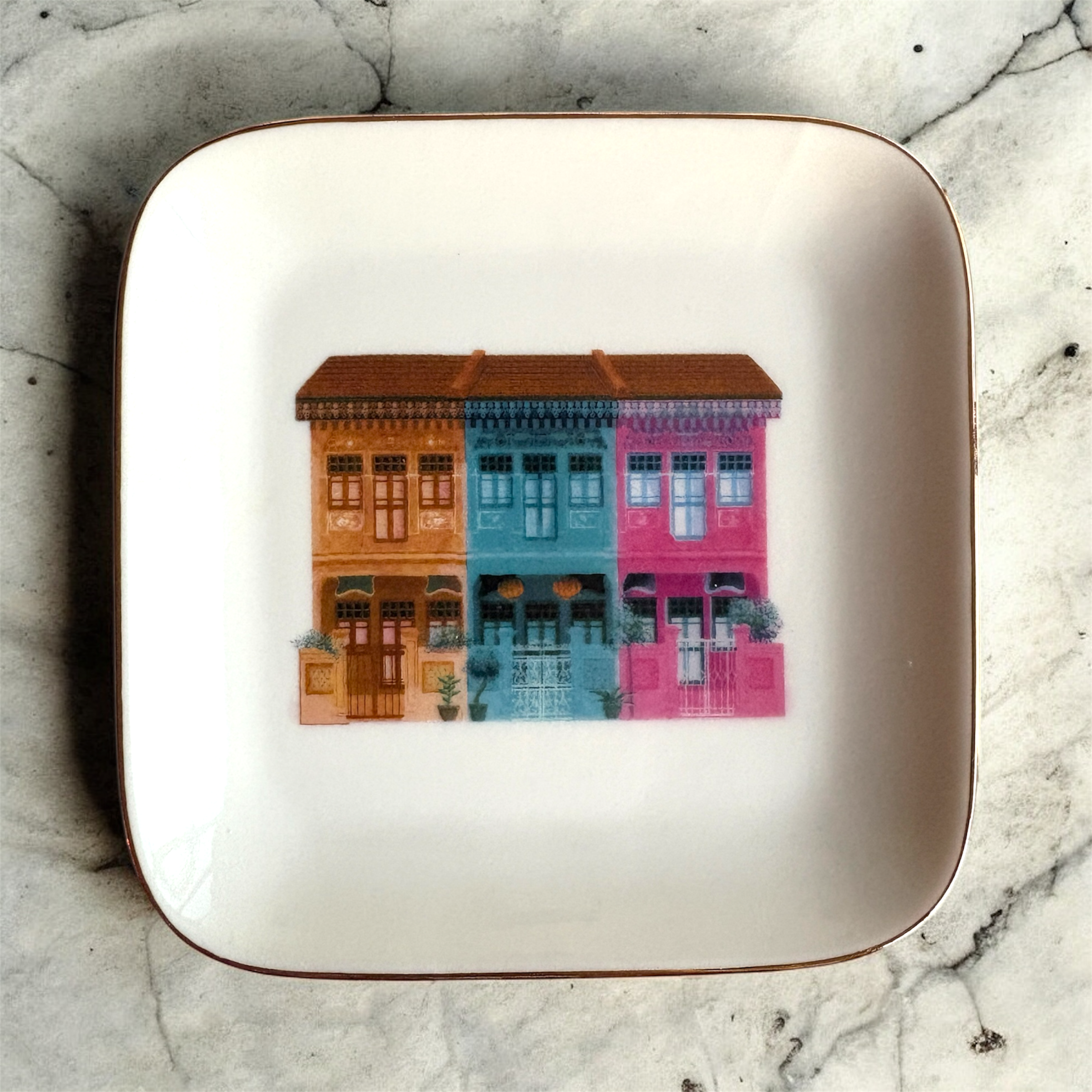 The Crimson Atelier Trinket Dish - Shophouses