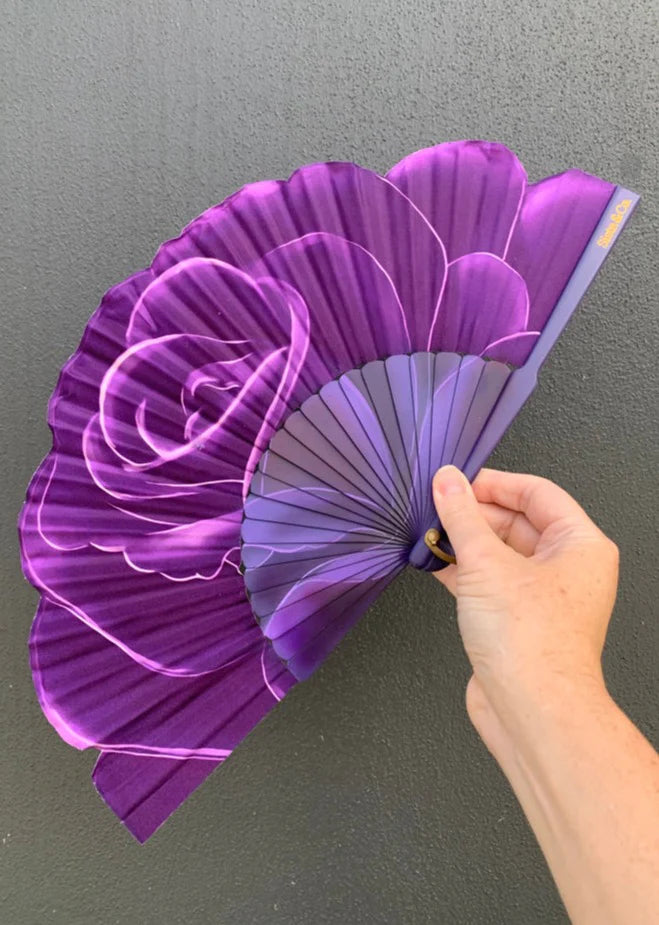 Sista & Co Wisteria Rose Hand Fan