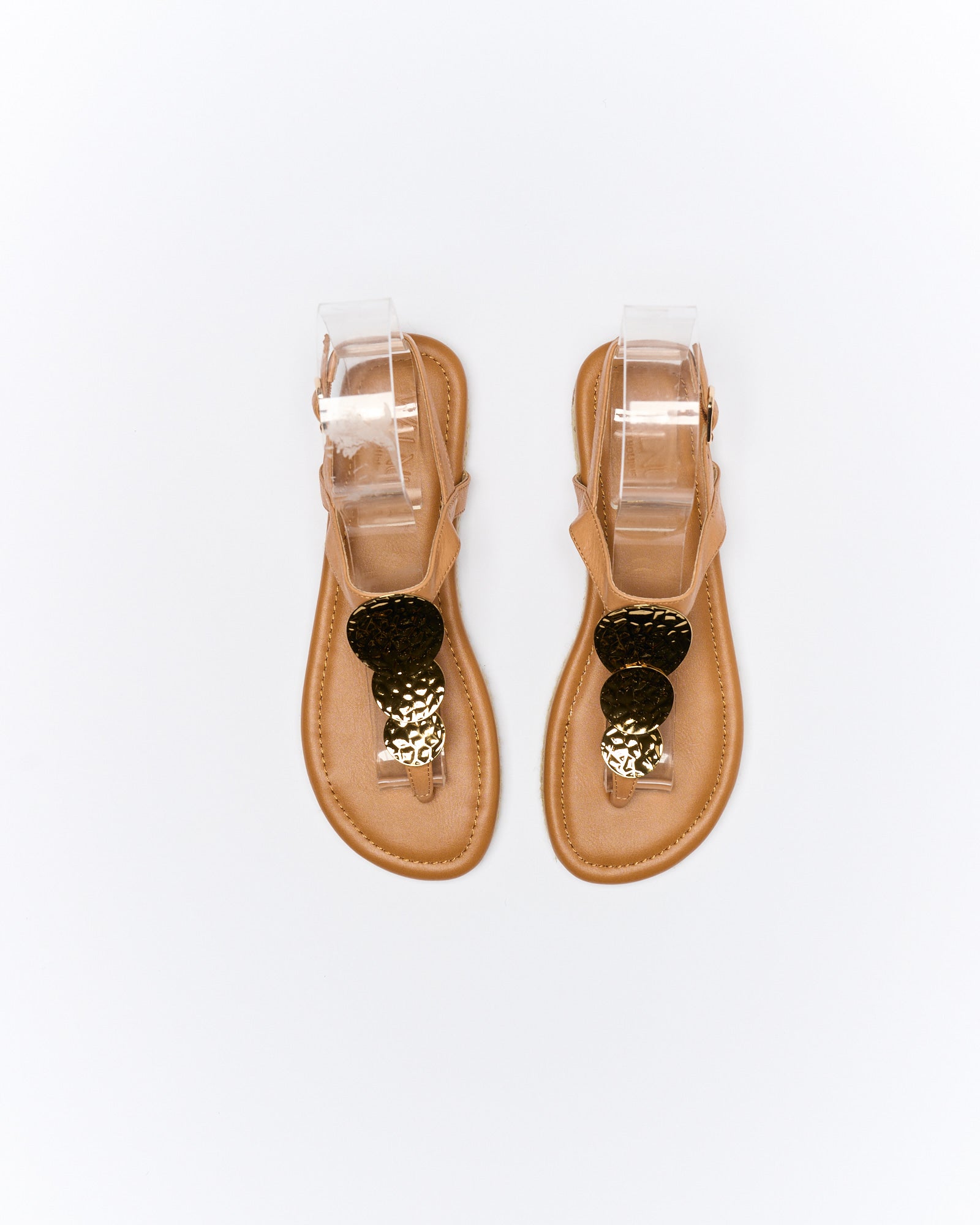 Walnut Melbourne Ada Leather Sandal - Coconut Tan