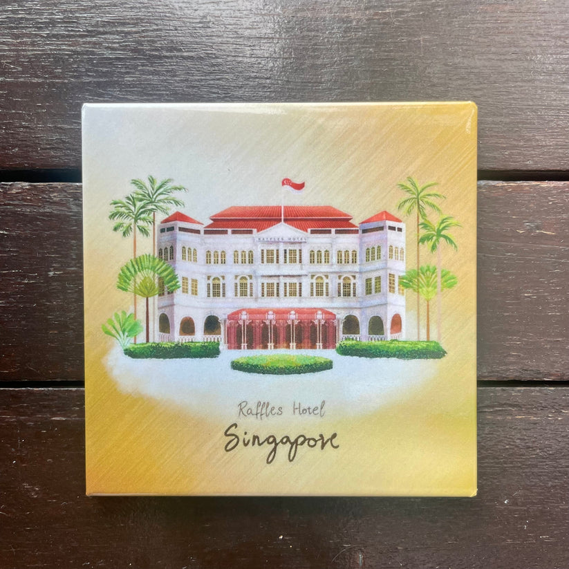 The Crimson Atelier Singapore Icons Magnet - Raffles Hotel