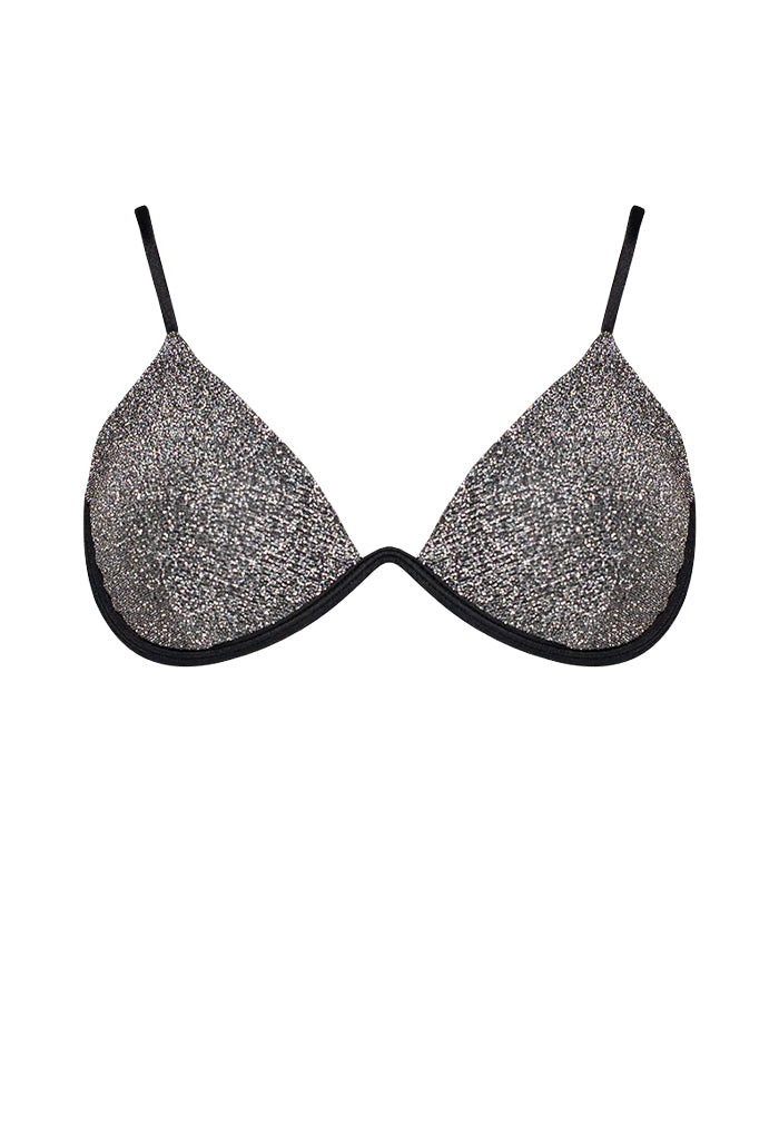 HÁI W-shaped Underwire Bikini Top - Heather Silver