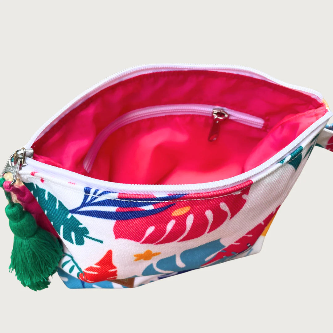 Palms & Pineapples Tropical Pouch Bag