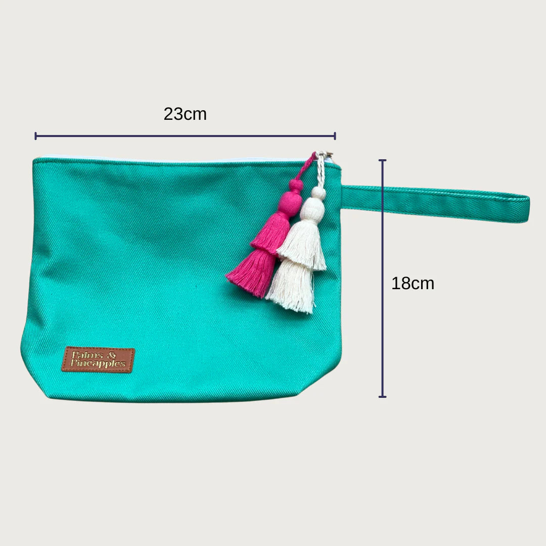 Palms & Pineapples Green Pouch Bag