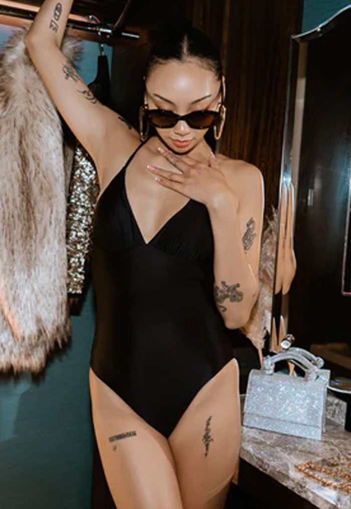 HÁI Hollywood Plunge & Lift Swimsuit - Onyx Black