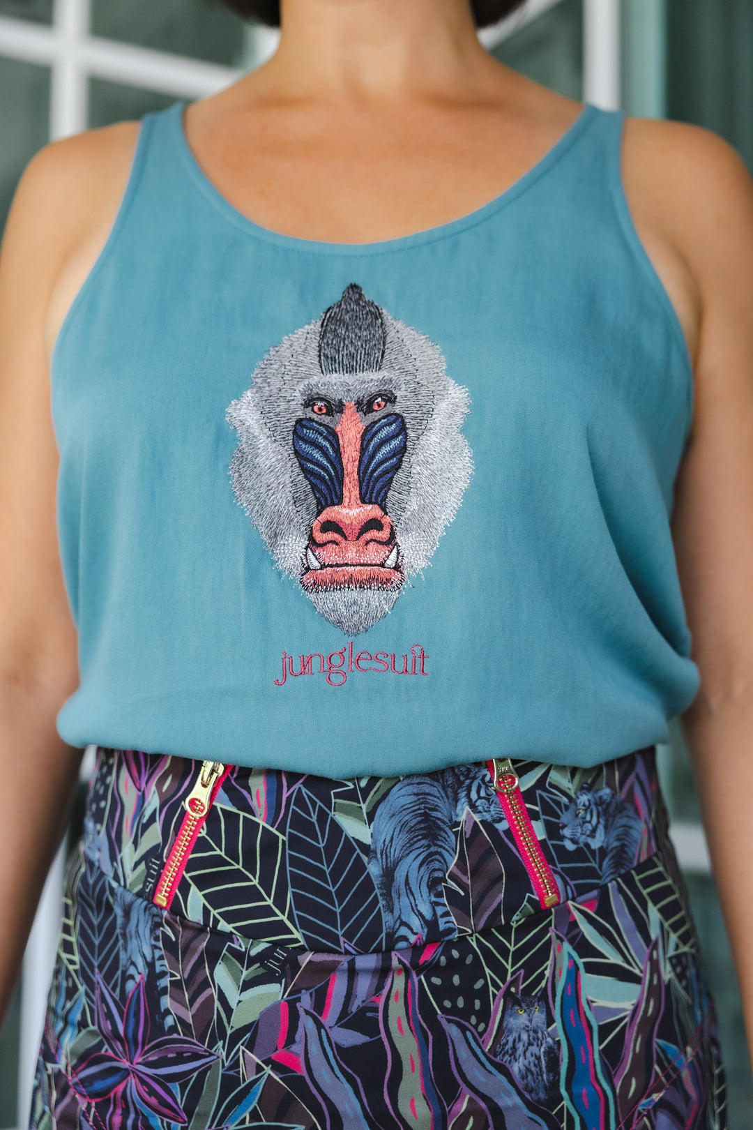 Junglesuit The Look Top - Mandrill Turquoise