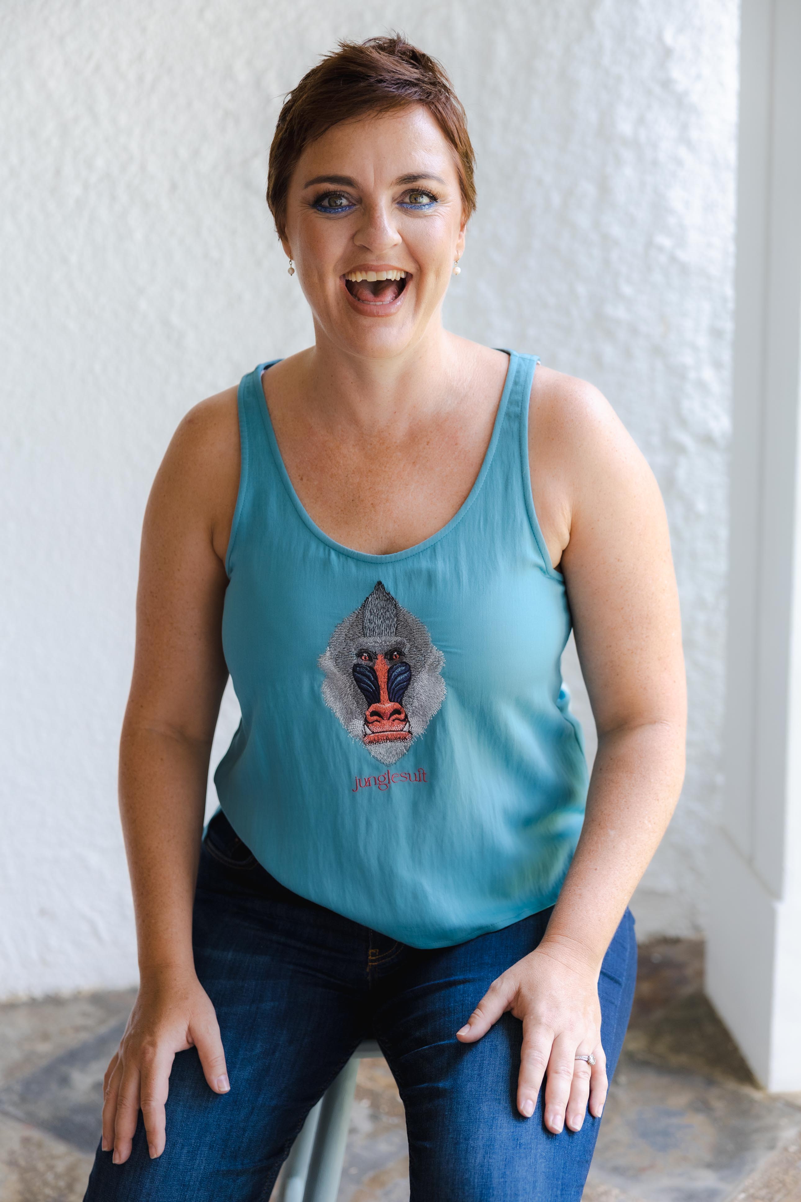 Junglesuit The Look Top - Mandrill Turquoise