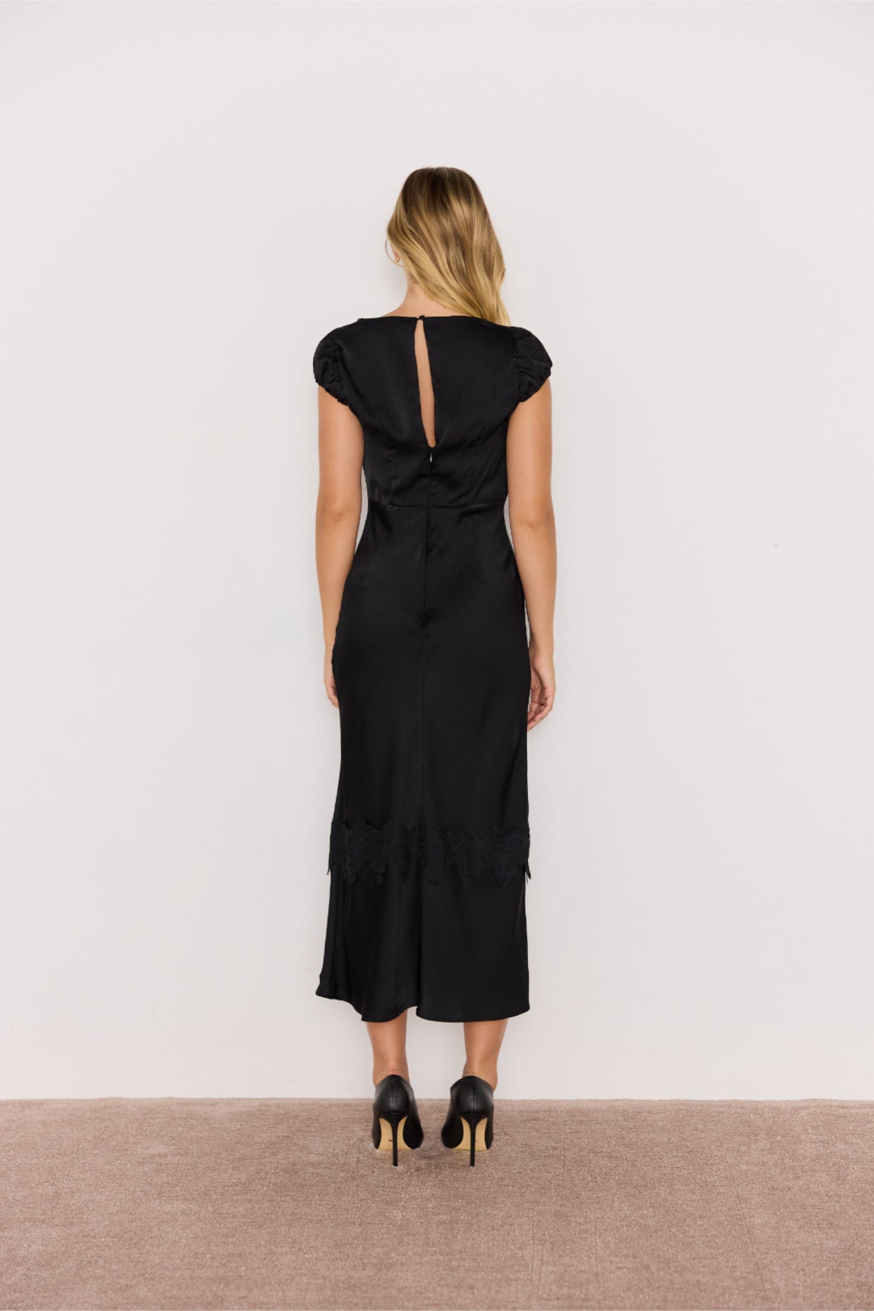 MINKPINK Momento Bias Midi Dress - Black