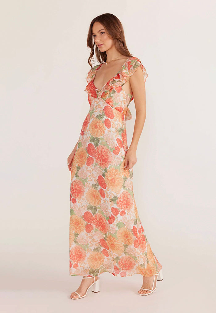 MINKPINK Aida Frill Maxi Dress