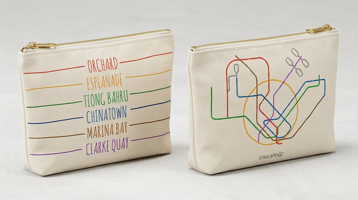 The Crimson Atelier Pouch - MRT Lines