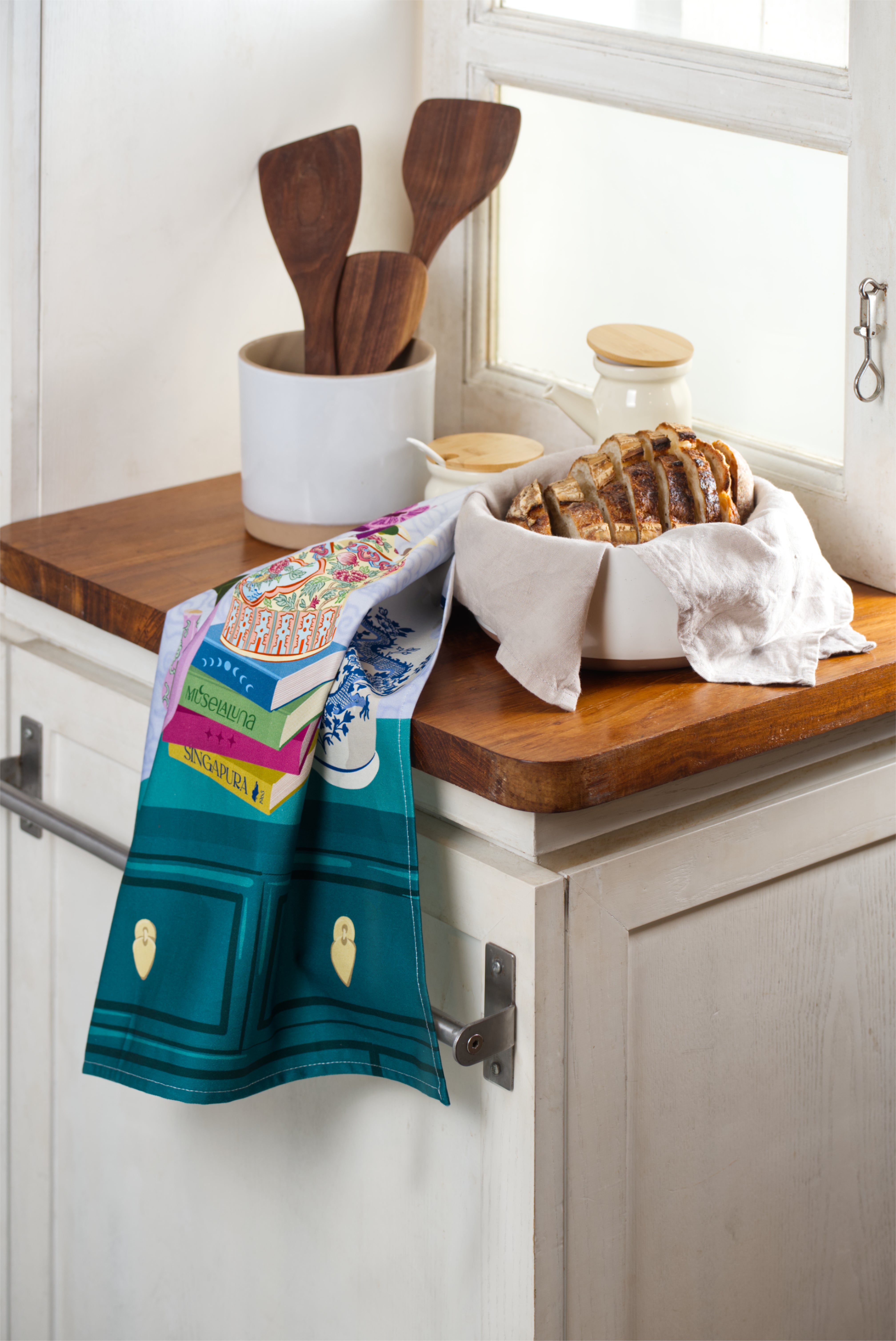 Muselaluna Tea towel - Bloom Where You're Potted