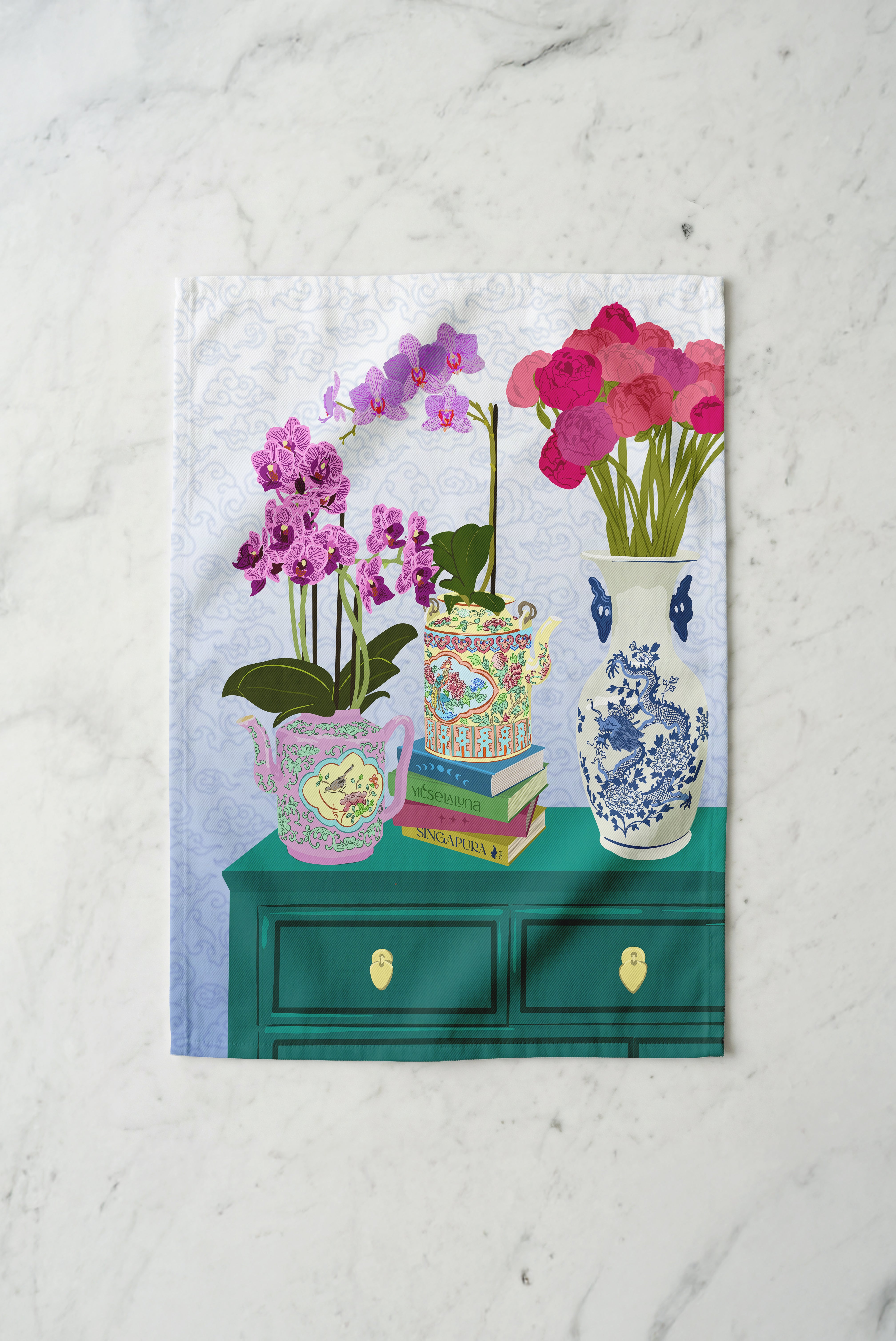 Muselaluna Tea towel - Bloom Where You're Potted