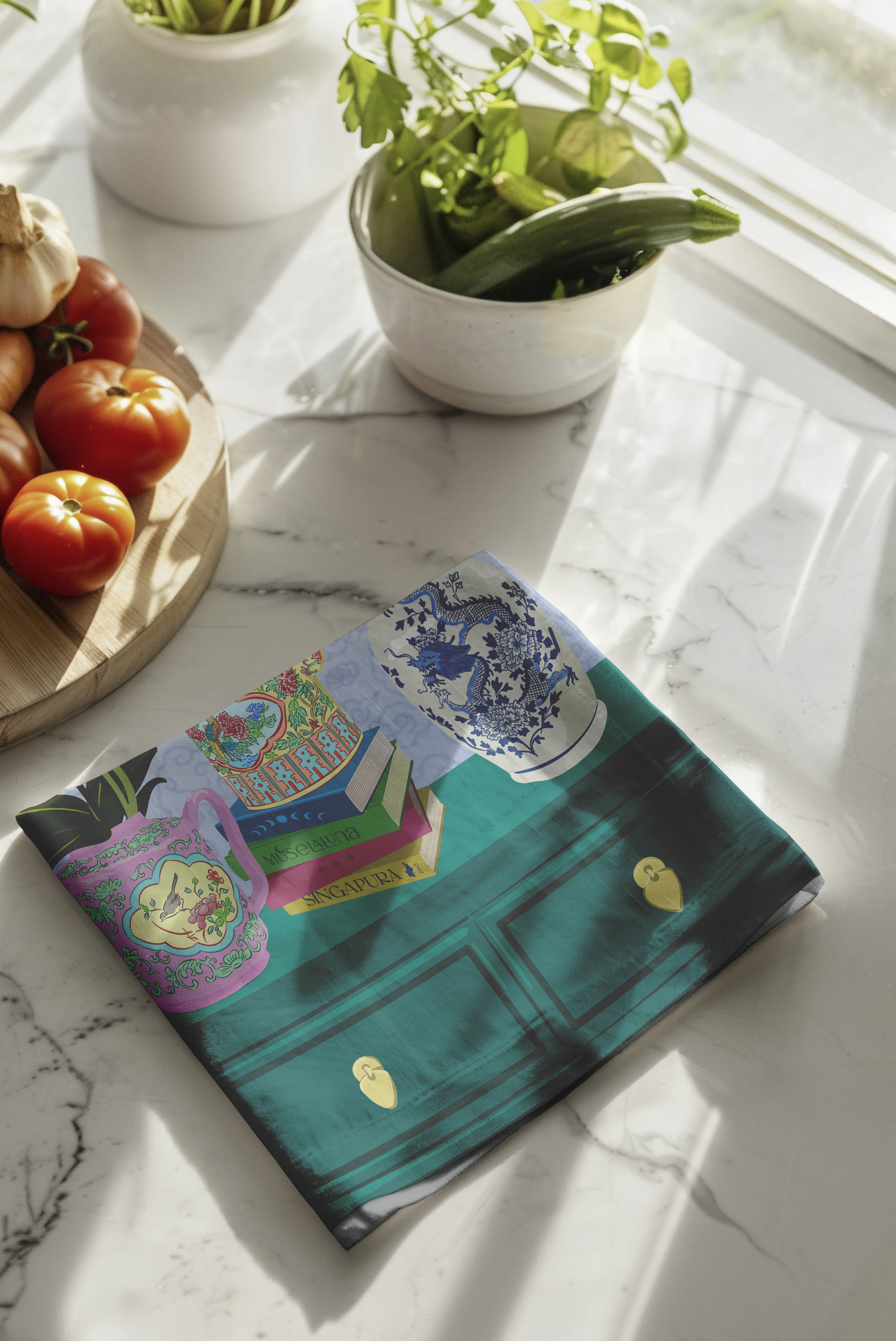 Muselaluna Tea towel - Bloom Where You're Potted