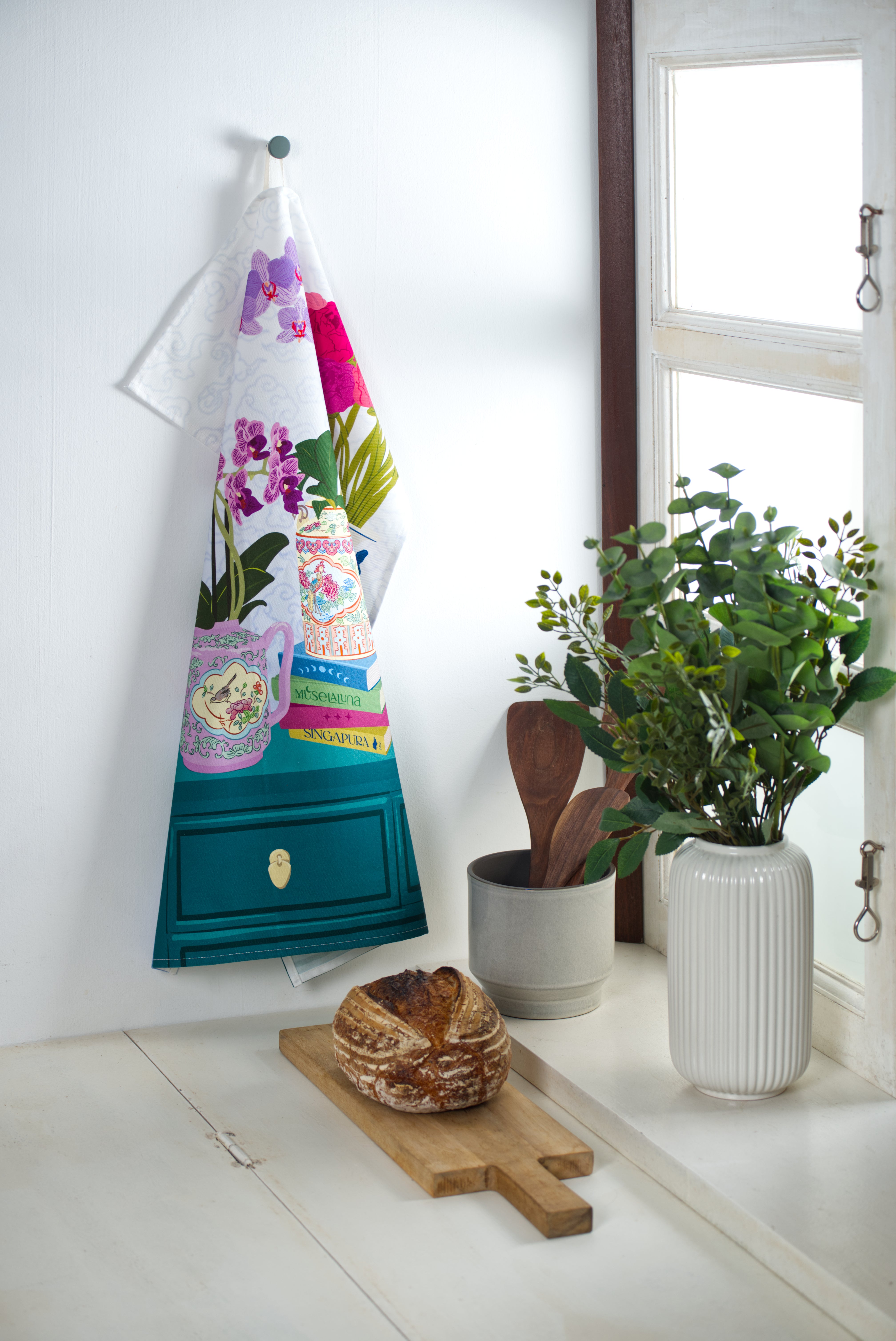 Muselaluna Tea towel - Bloom Where You're Potted