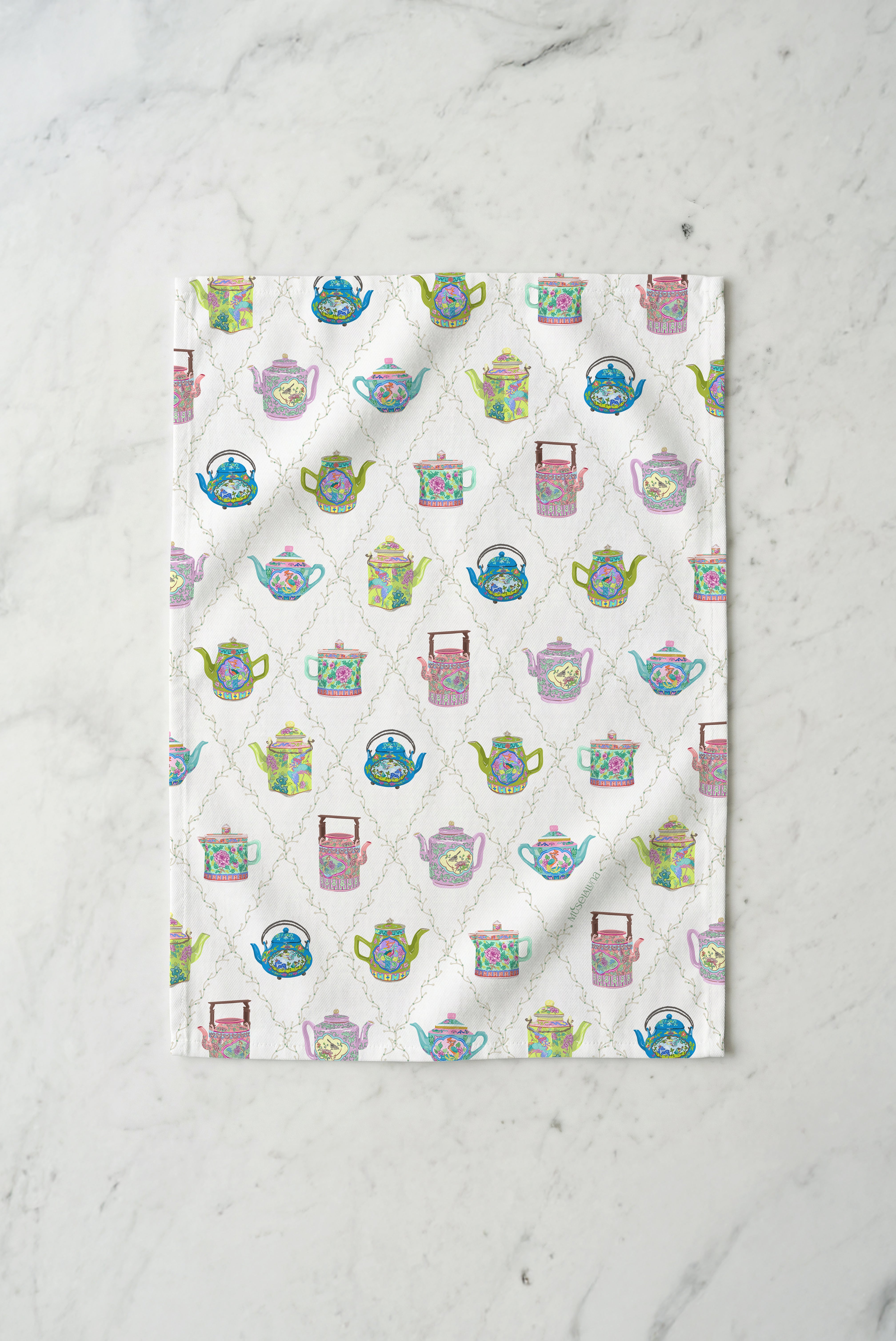 Muselaluna Tea towel - Brewed in Bloom