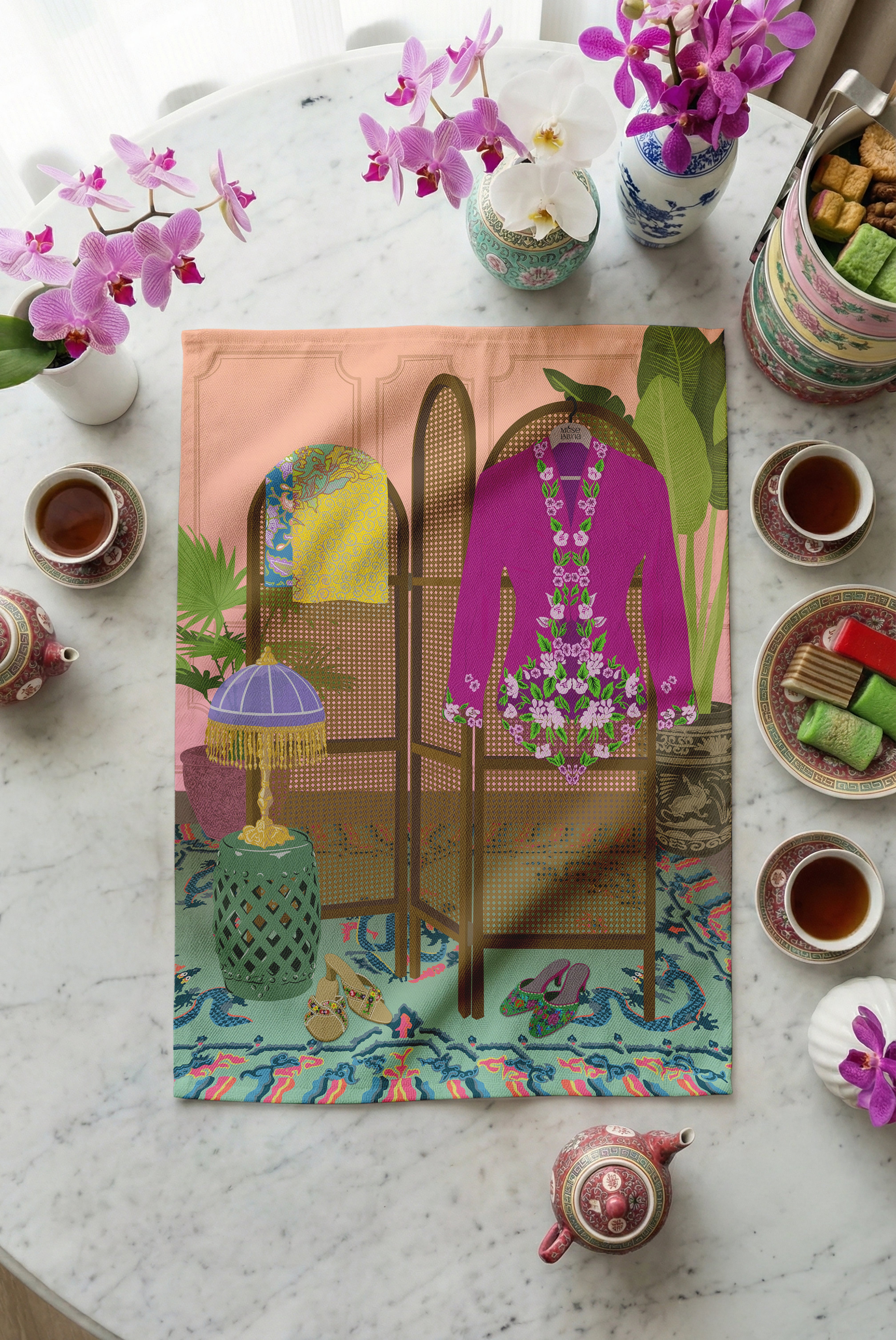 Muselaluna Tea towel - Kebaya Keepsake