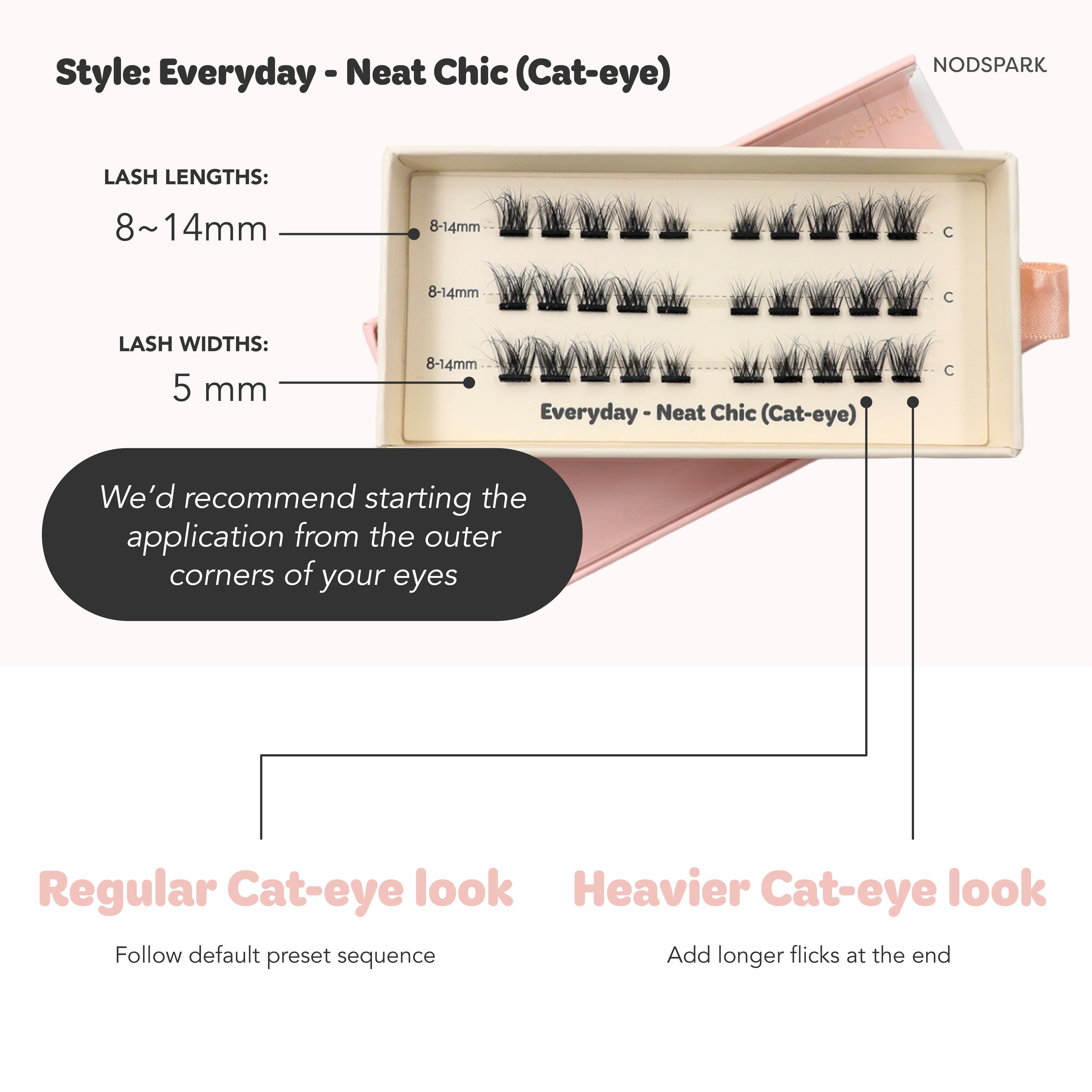 Nodspark - Everyday Neat Chic Lazy Lashes