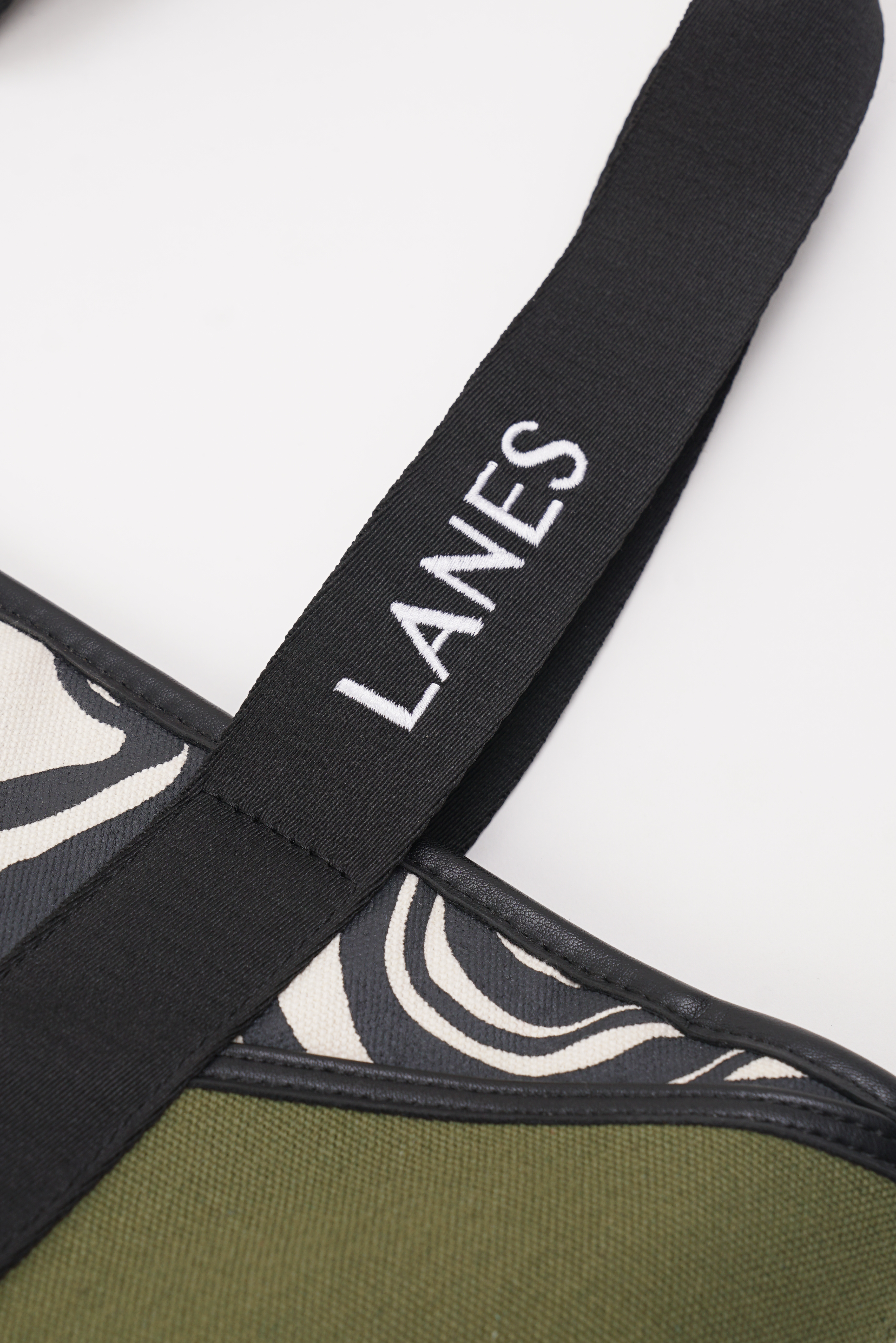 Shinjuku Lanes Origami Pocket Tote - Khaki Green Terrain Print