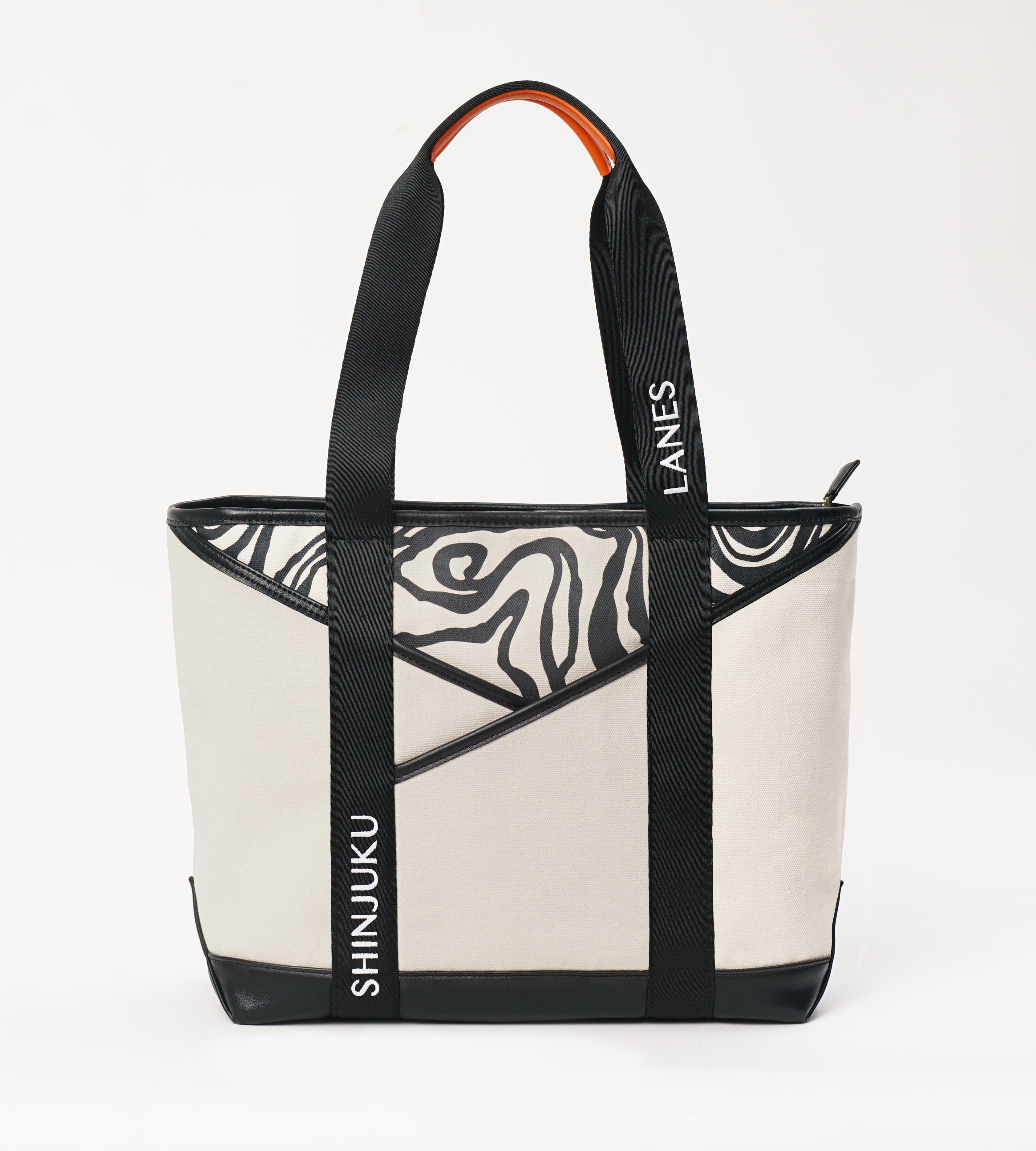 Shinjuku Lanes Origami Pocket Tote - Natural Terrain Print