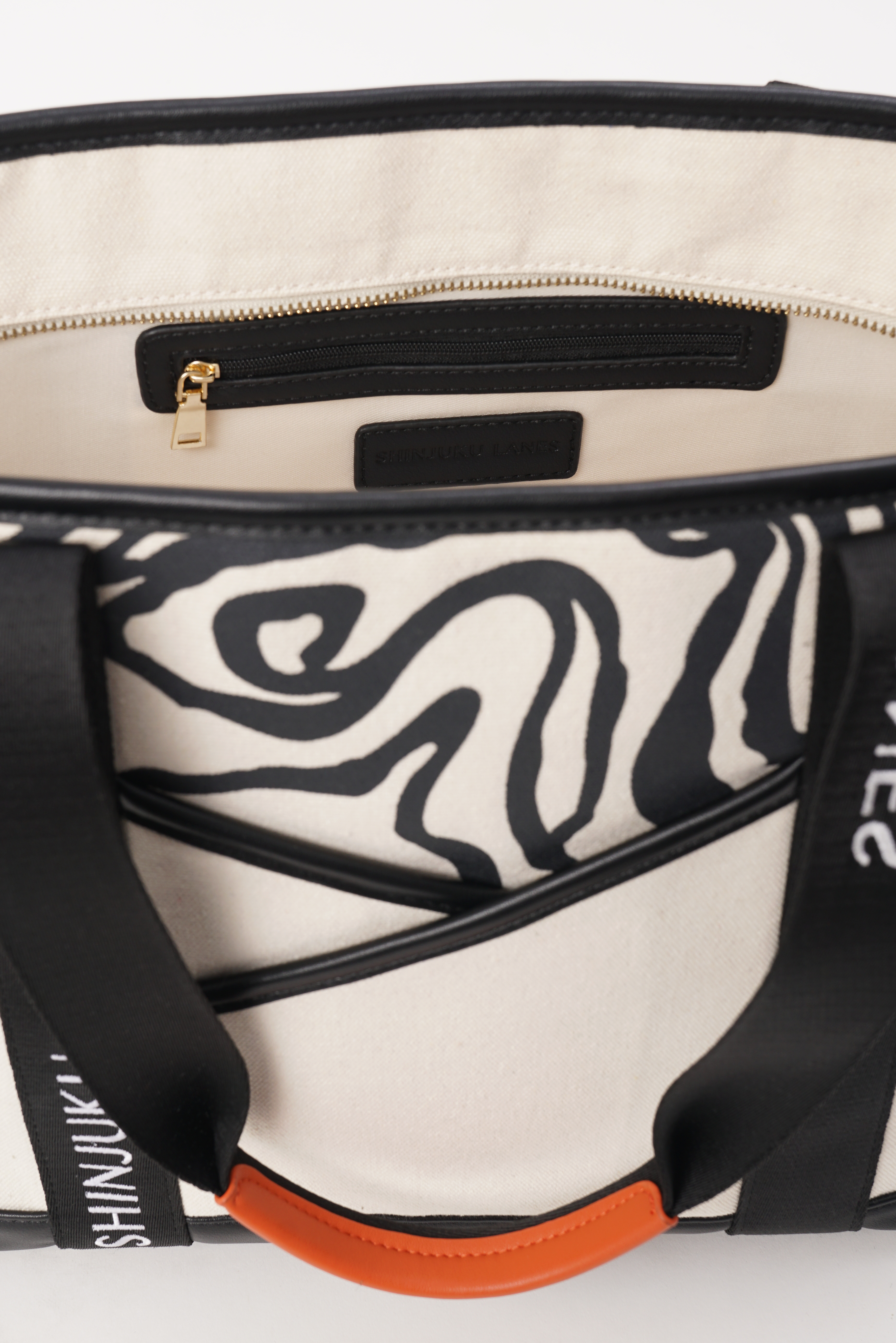 Shinjuku Lanes Origami Pocket Tote - Natural Terrain Print