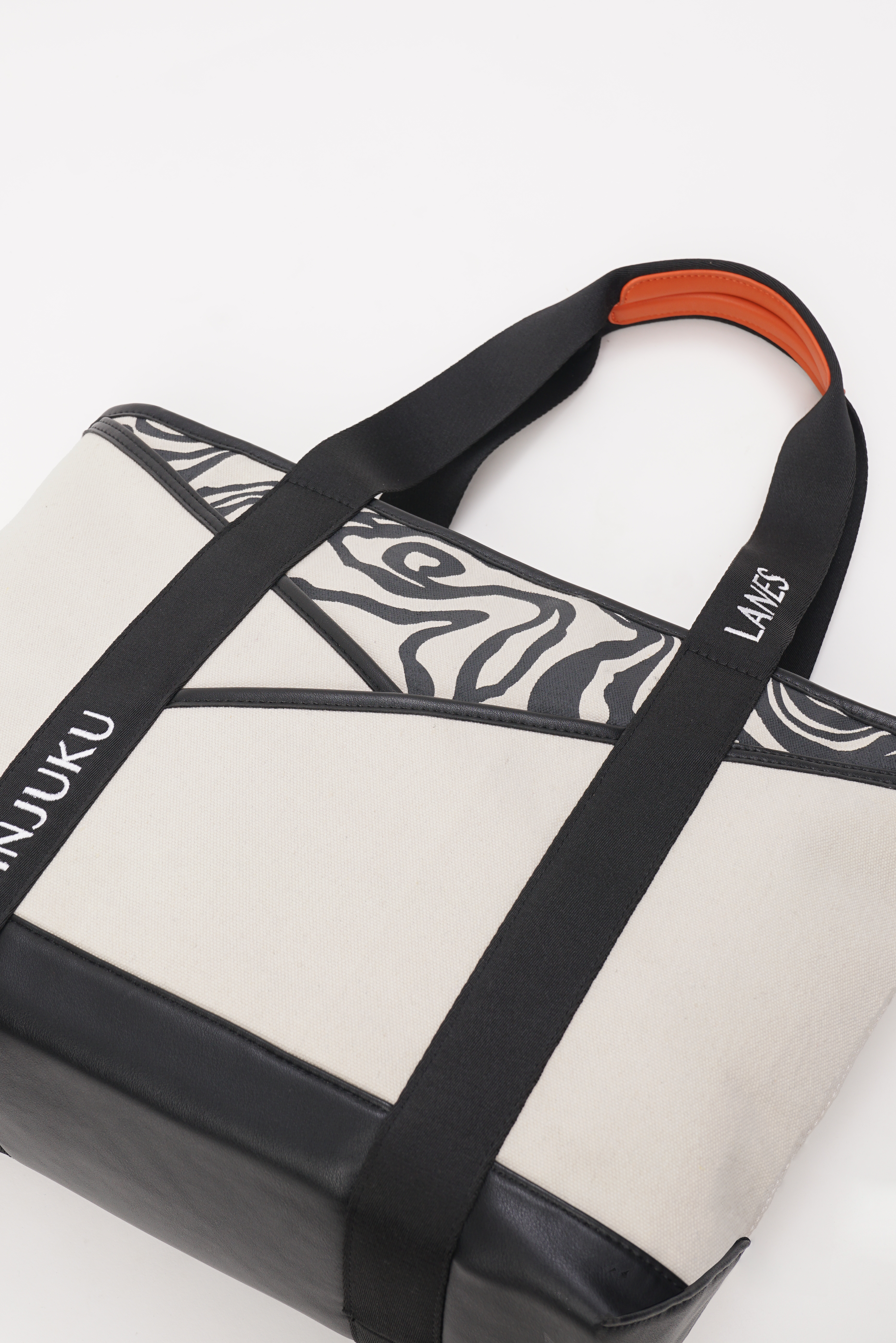 Shinjuku Lanes Origami Pocket Tote - Natural Terrain Print