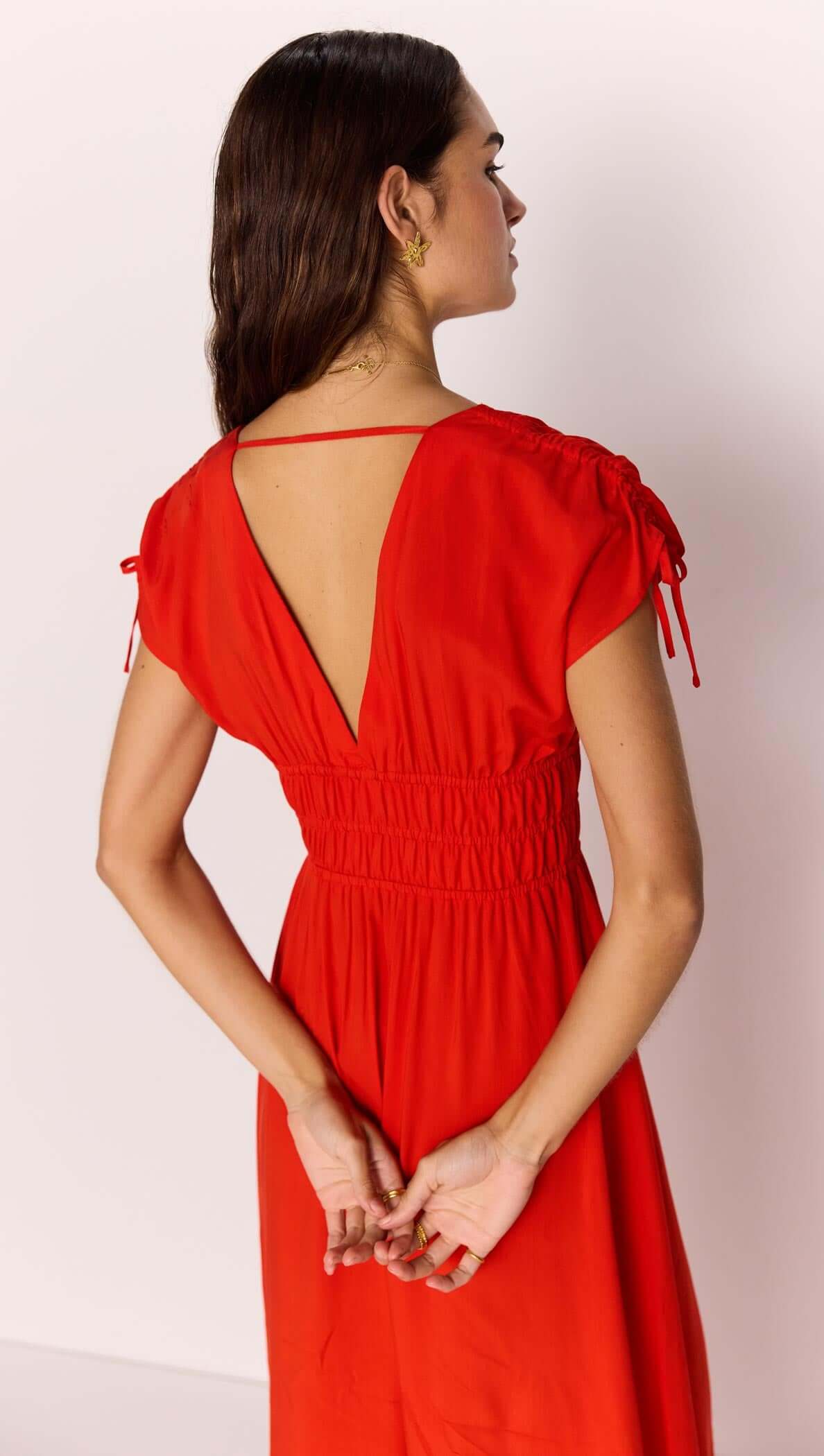 MINKPINK Scarlett V-neck Midi Dress