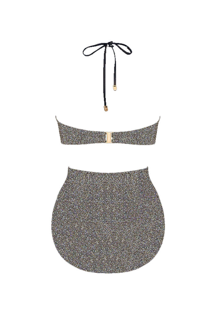 HÁI The Island Halter One Piece Swimsuit - Heather Silver