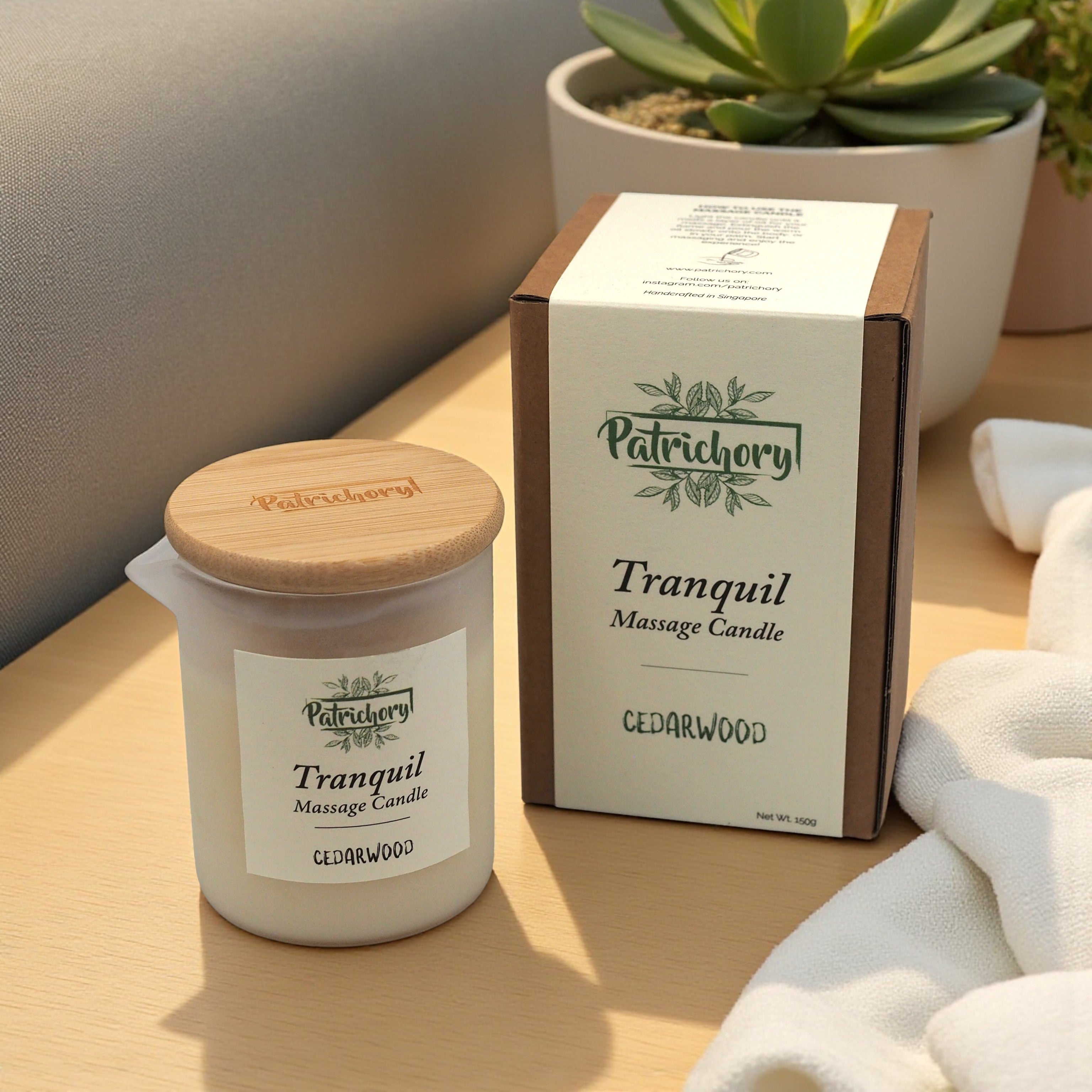 Patrichory - Tranquil Cedarwood Massage Candle