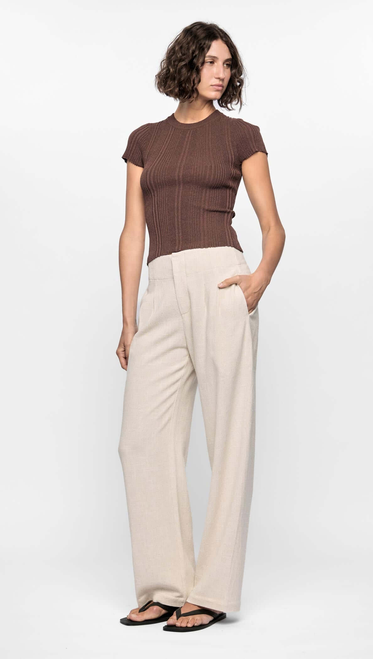 Staple The Label Maya Ribbed Knit Tee