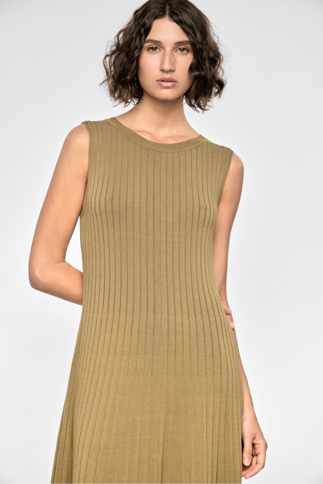 Staple the Label Anara Knit Midi Dress - Olive