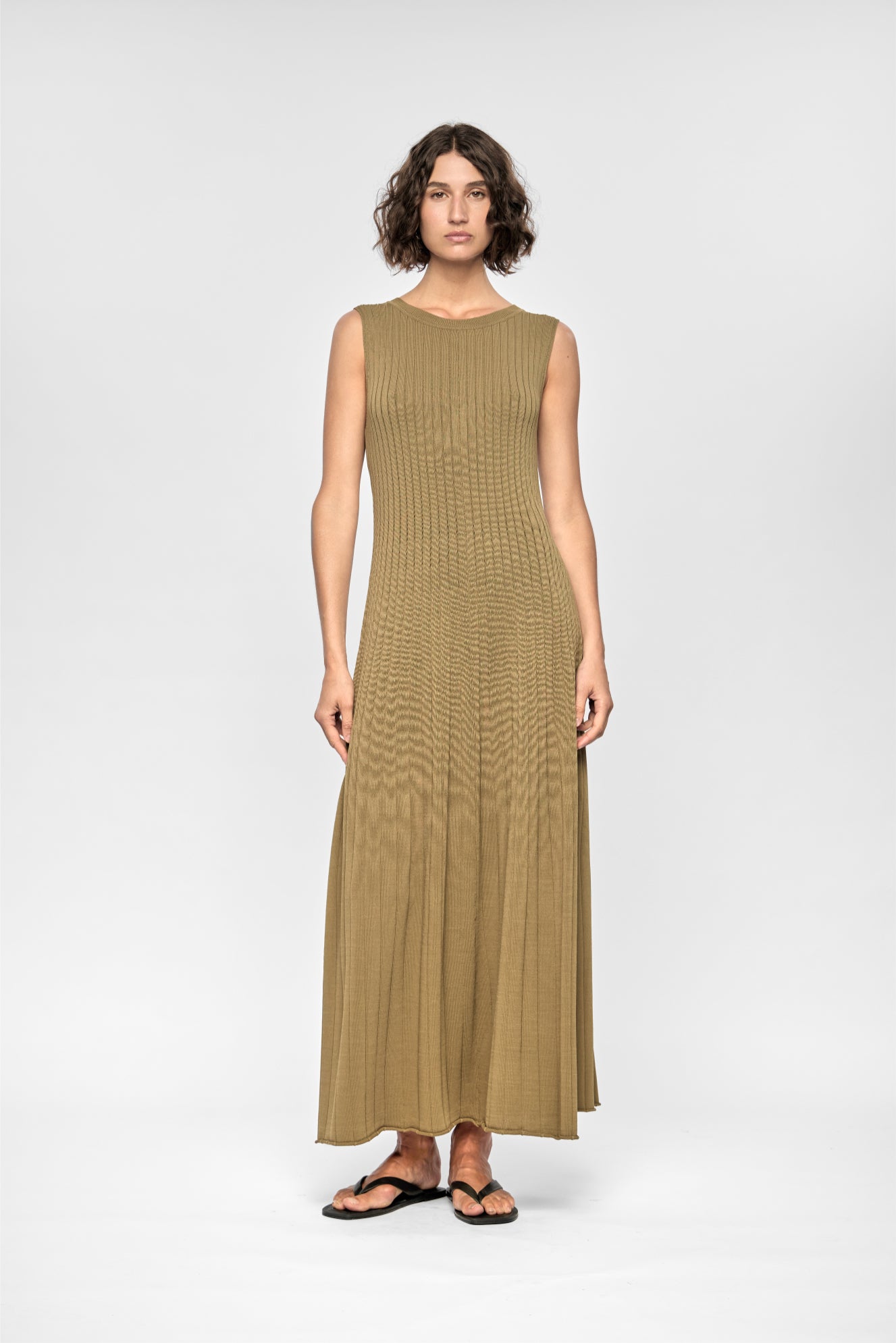 Staple the Label Anara Knit Midi Dress - Olive