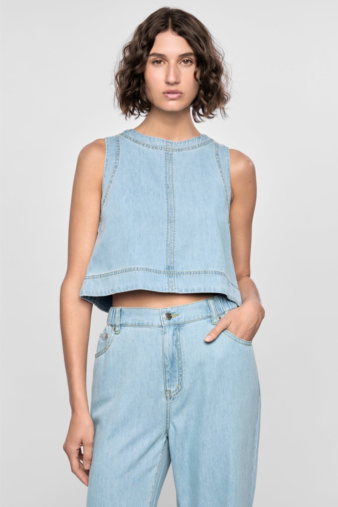 Staple The Label Amelia Chambray Top