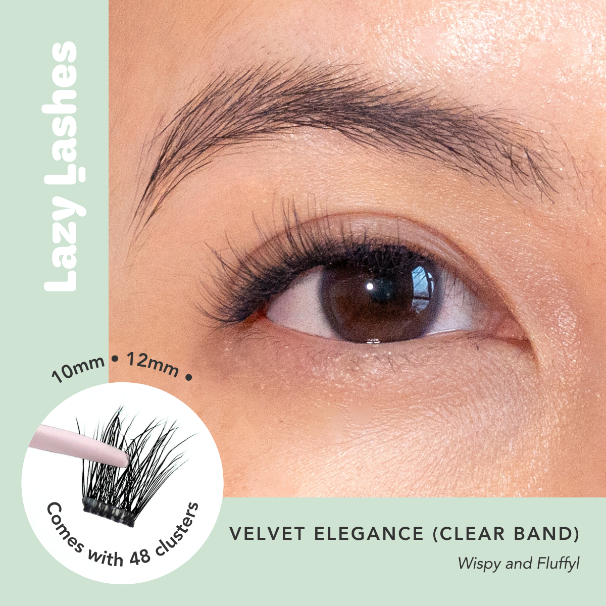 Nodspark - Everyday Velvet Elegance (Clear Band) Lazy Lashes