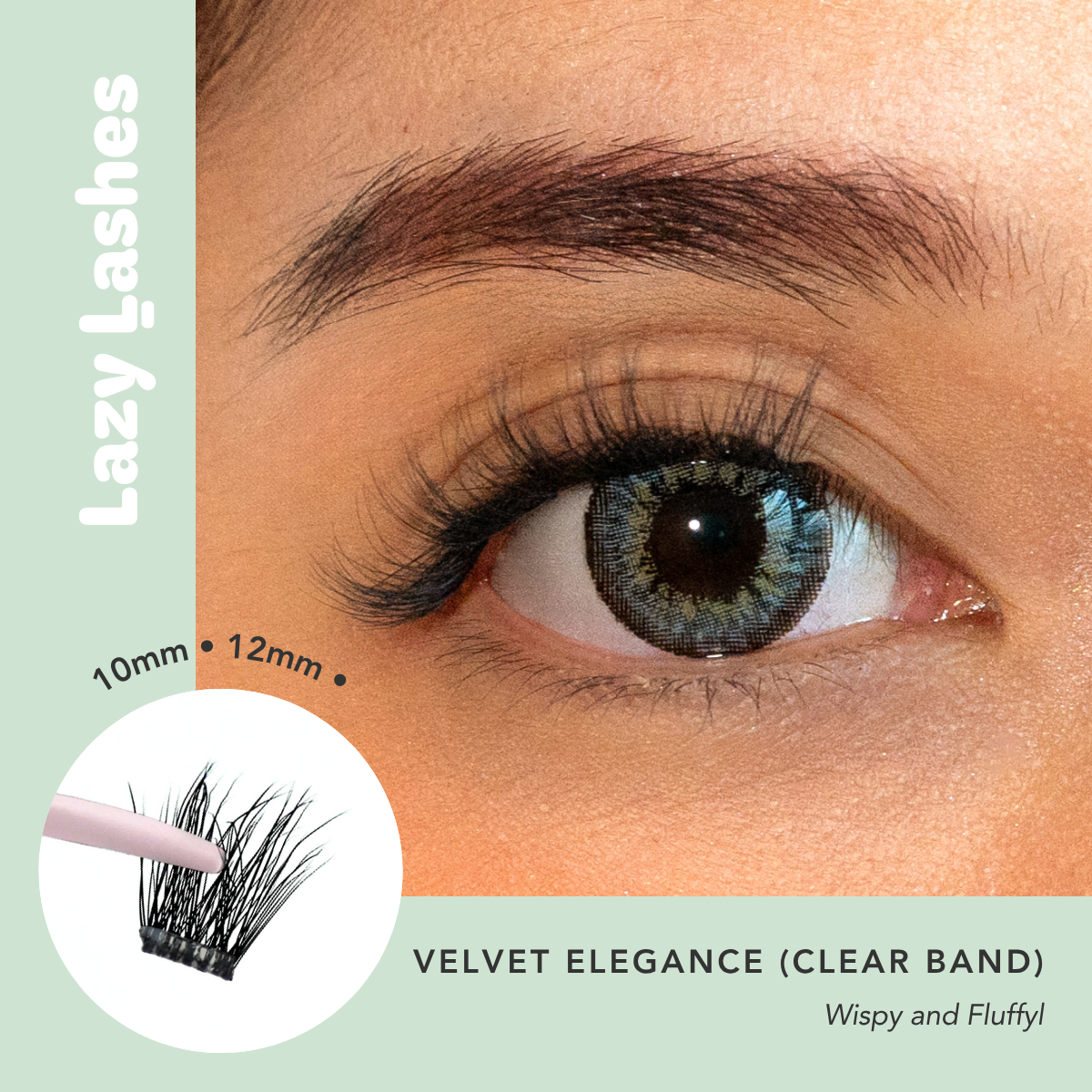 Nodspark - Everyday Velvet Elegance (Clear Band) Lazy Lashes