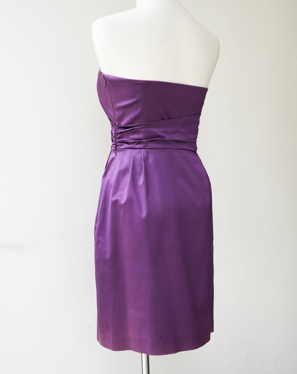 Thryfted Club Monaco Pleated Bustier Mini Dress