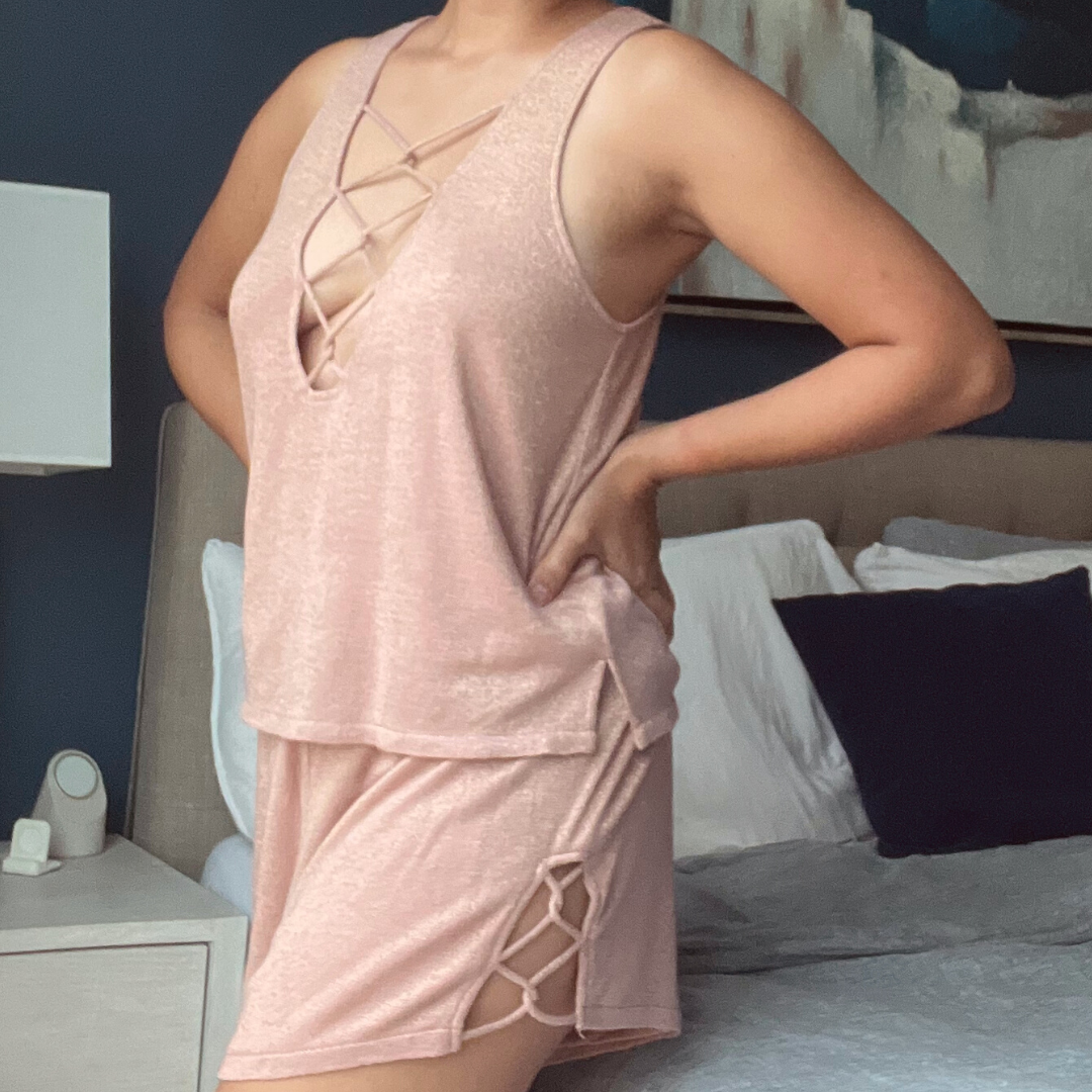 Junglesuit Film & Chill Pyjama Top – Powder Pink