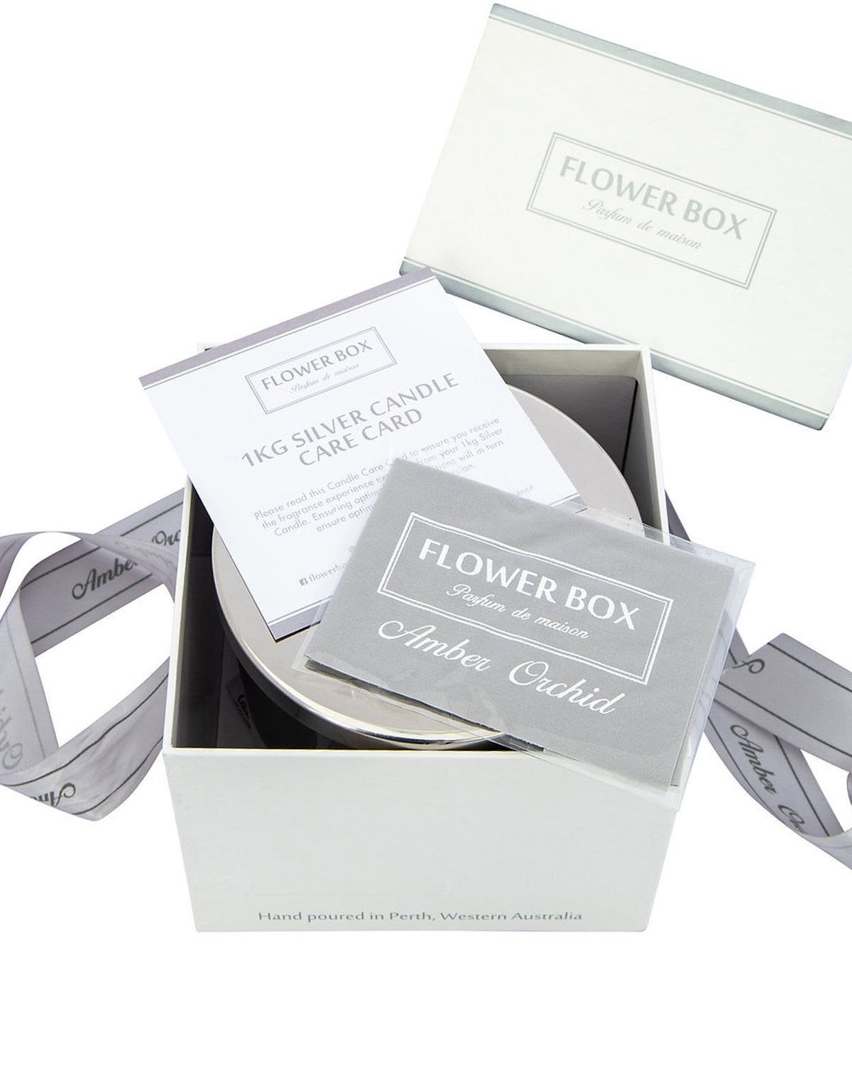 Flower Box Hallmark Candle (1kg) - Amber Orchid