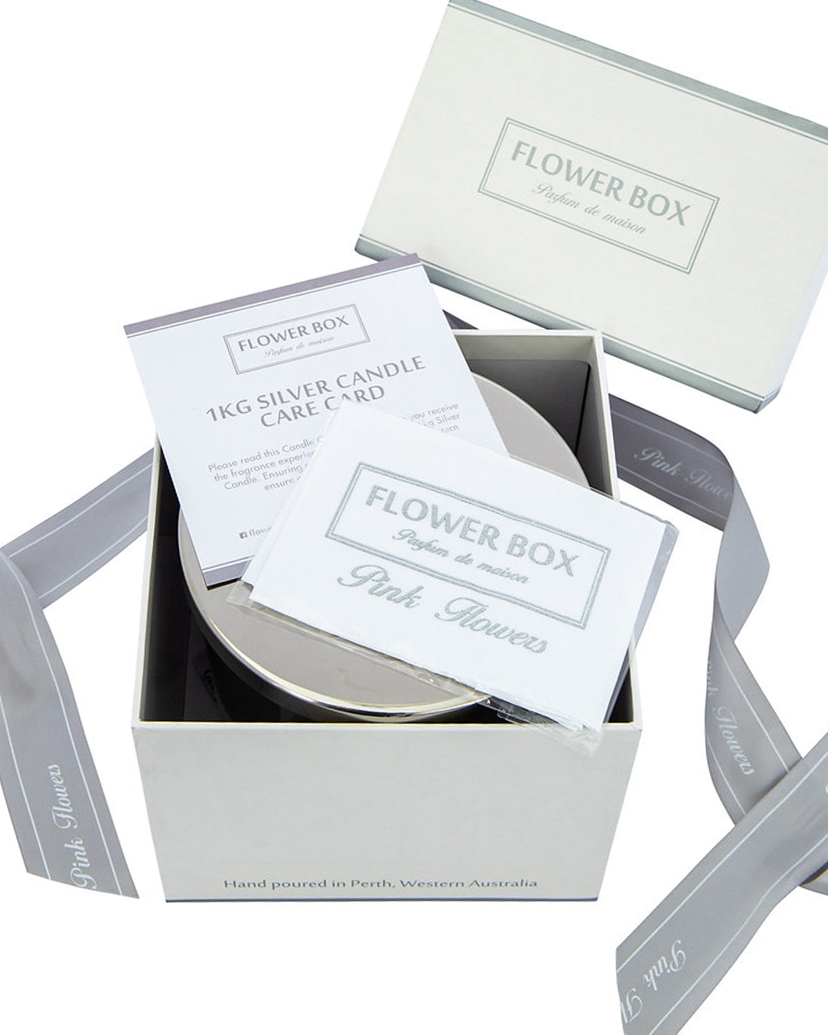 Flower Box Hallmark Candle (1kg) - Pink Flowers