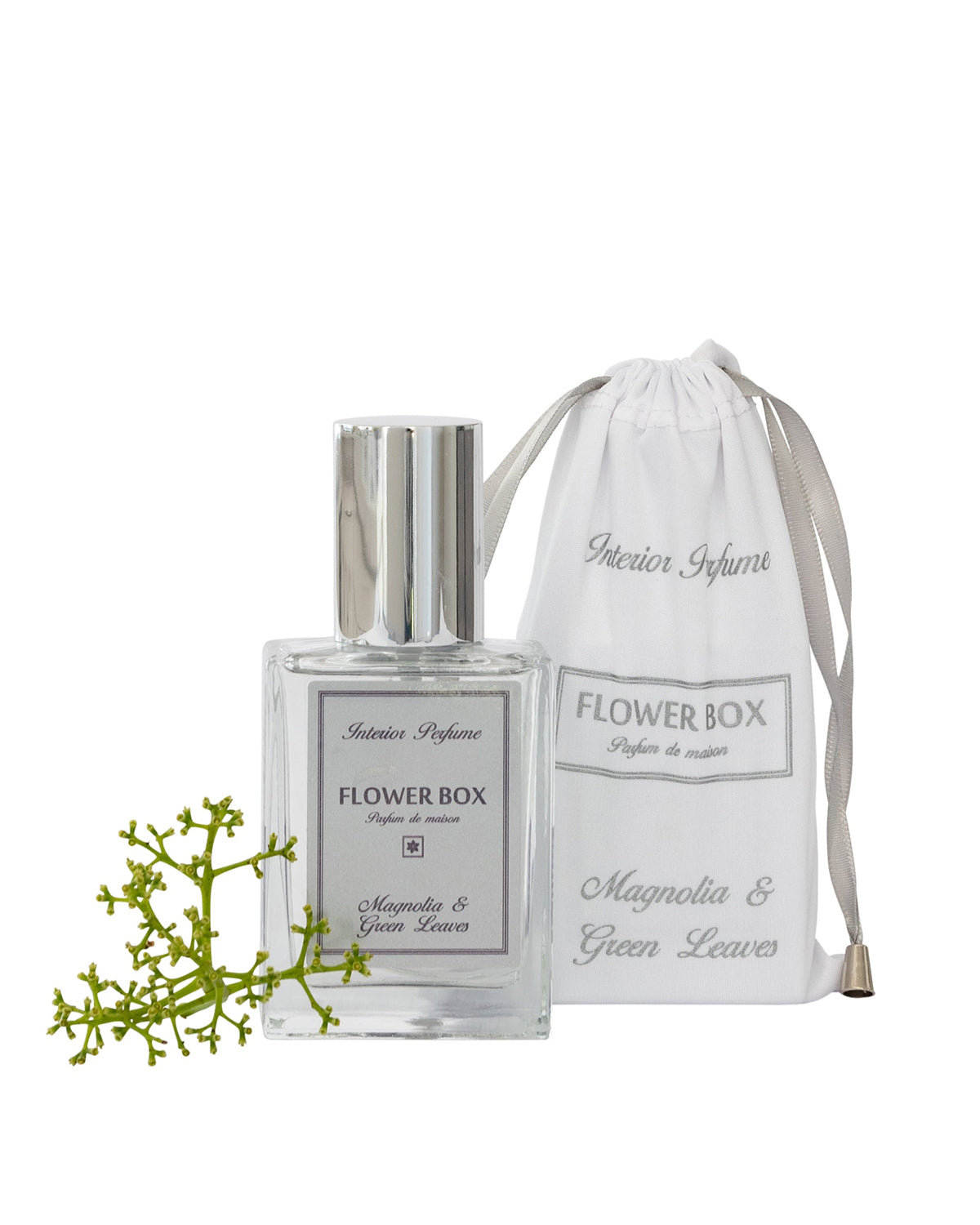 Flower Box Interior Perfume (100ml) - Magnolia & Green Leaves