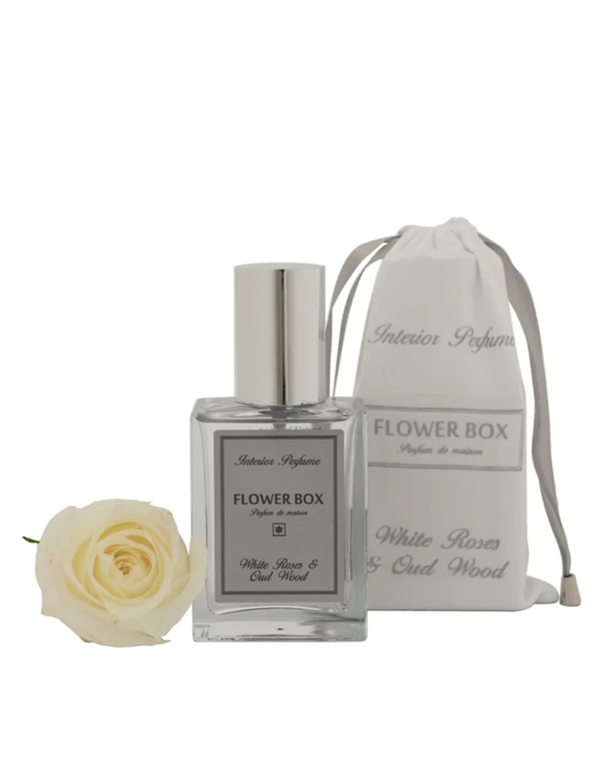 Flower Box Interior Perfume (100ml) - White Rose & Oudwood