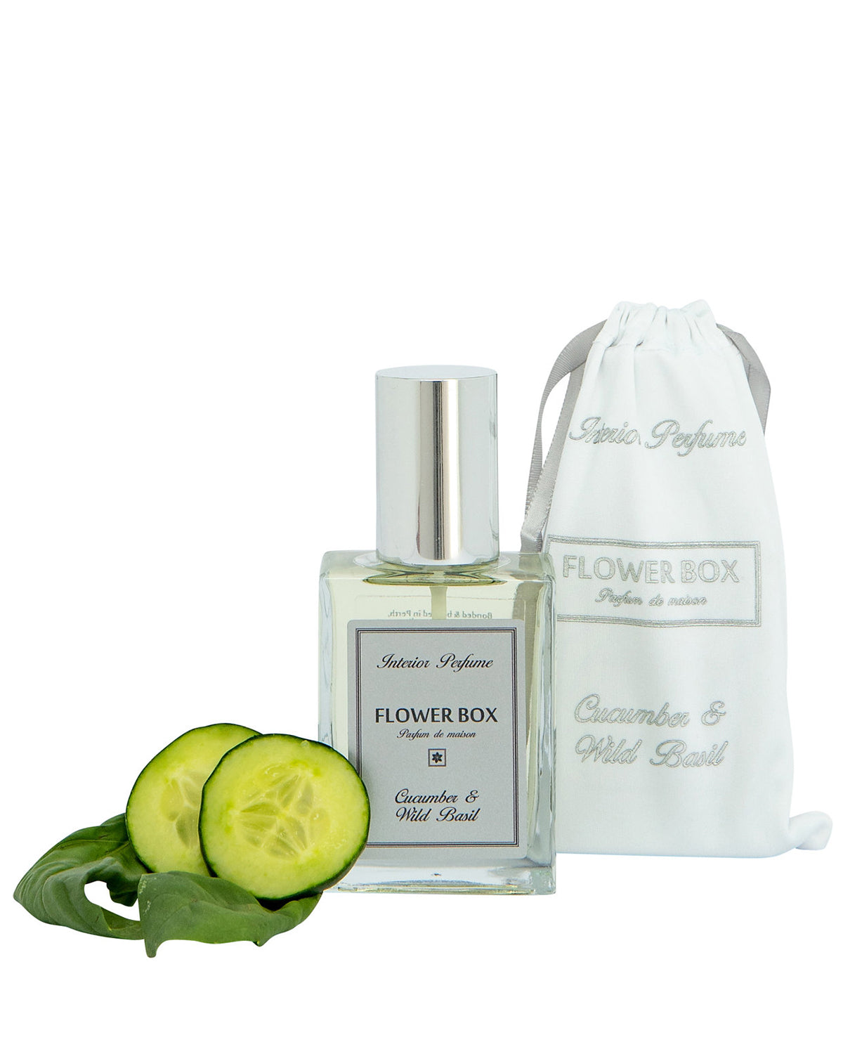 Flower Box Interior Perfume (100ml) - Cucumber & Wild Basil