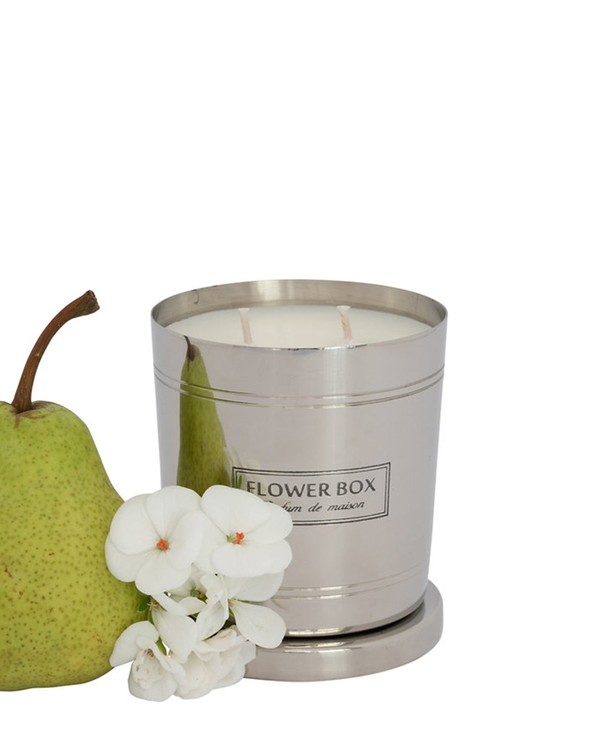 Flower Box The Standard Candle (300g) - Flowers & Pear