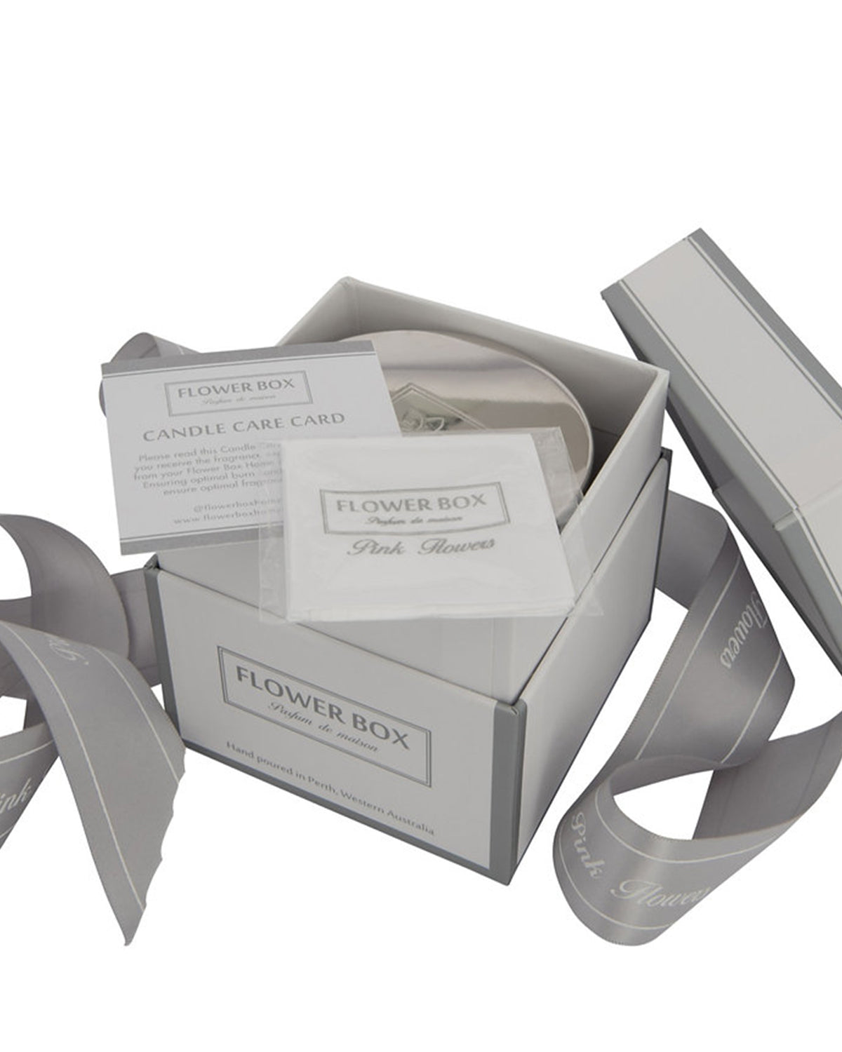 Flower Box The Standard Candle (300g) - Pink Flowers